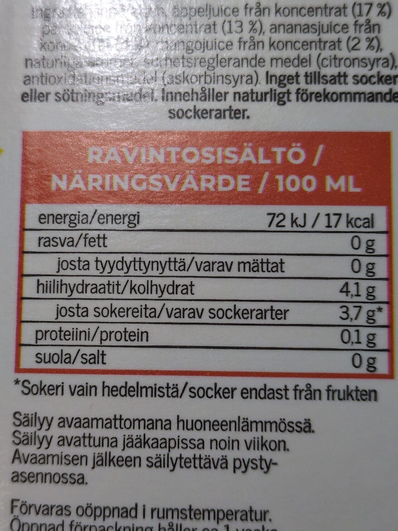 Juustoportti Hyvin Hedelmäinen Mehu packshot