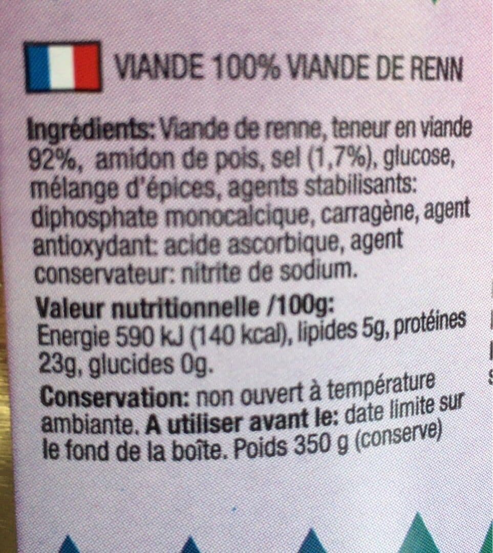 Tunturiporo Viande de renne packshot