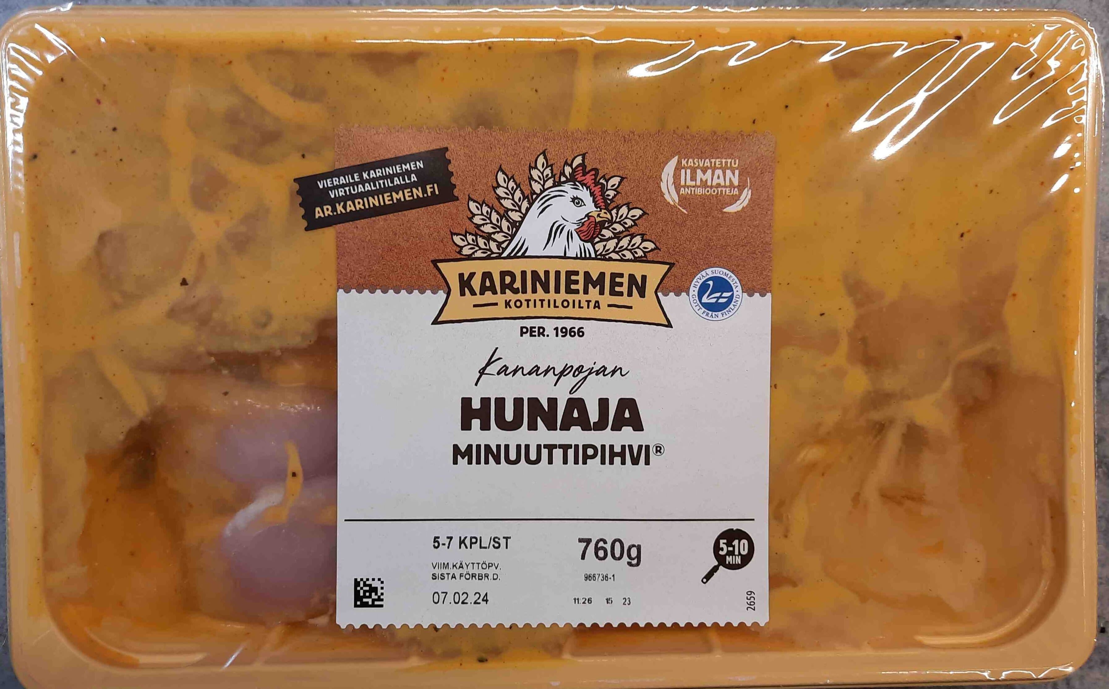 Kariniemen Kanan Hunaja Minuuttipihvi packshot