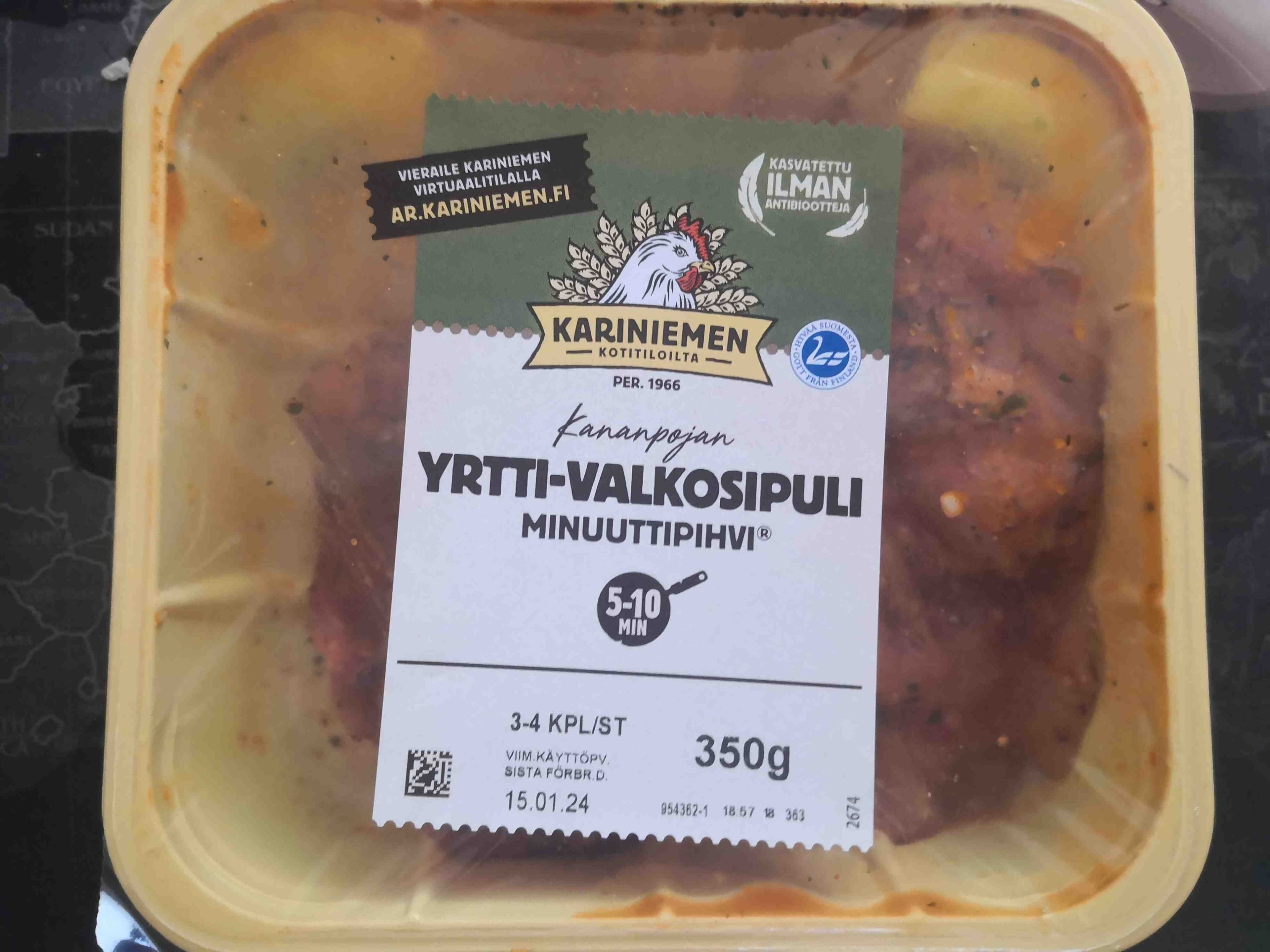 Kariniemen Kananpojan Yrtti-valkosipuli minuuttipihvi packshot