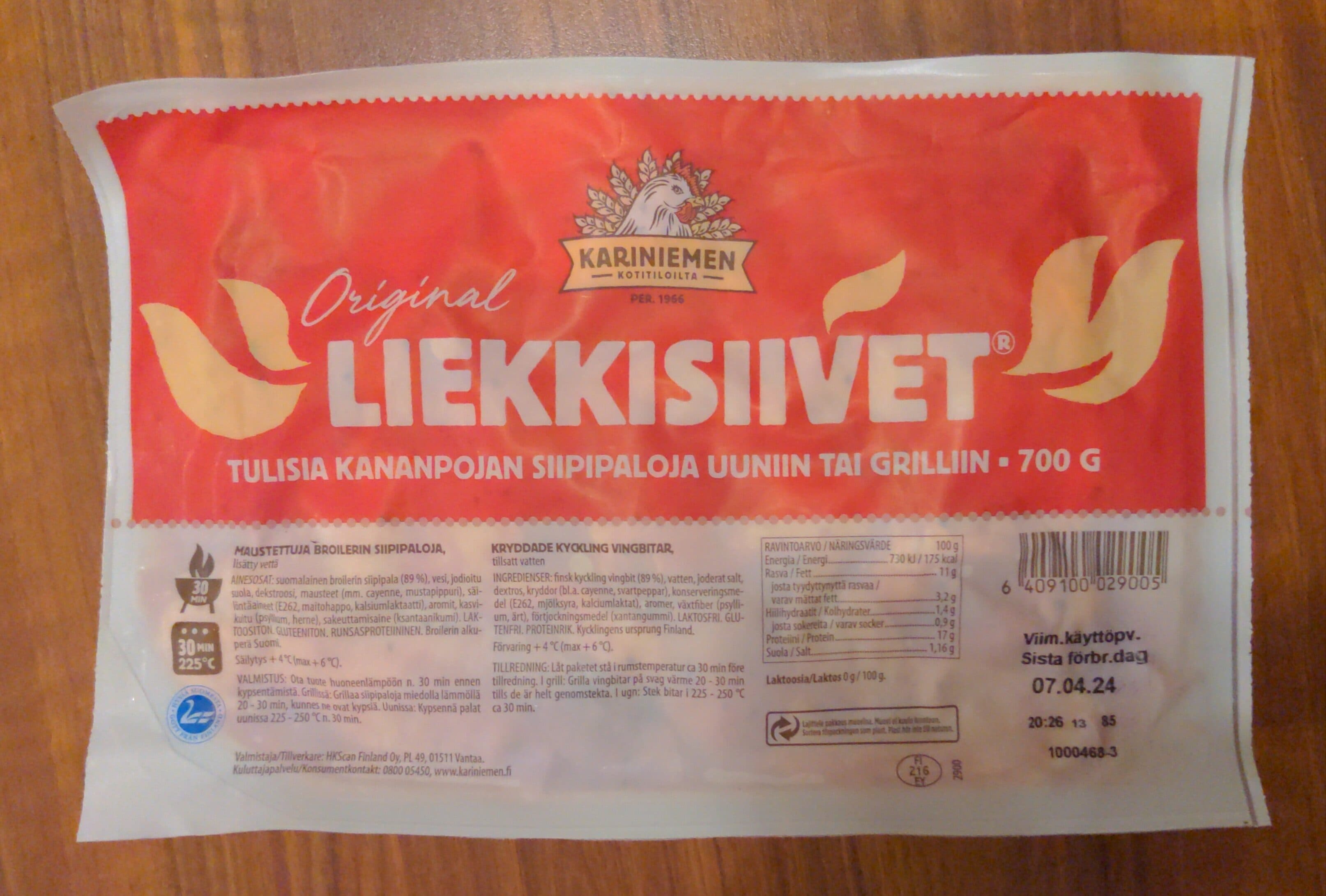 Kariniemen kotitiloilta Original liekkisiivet packshot