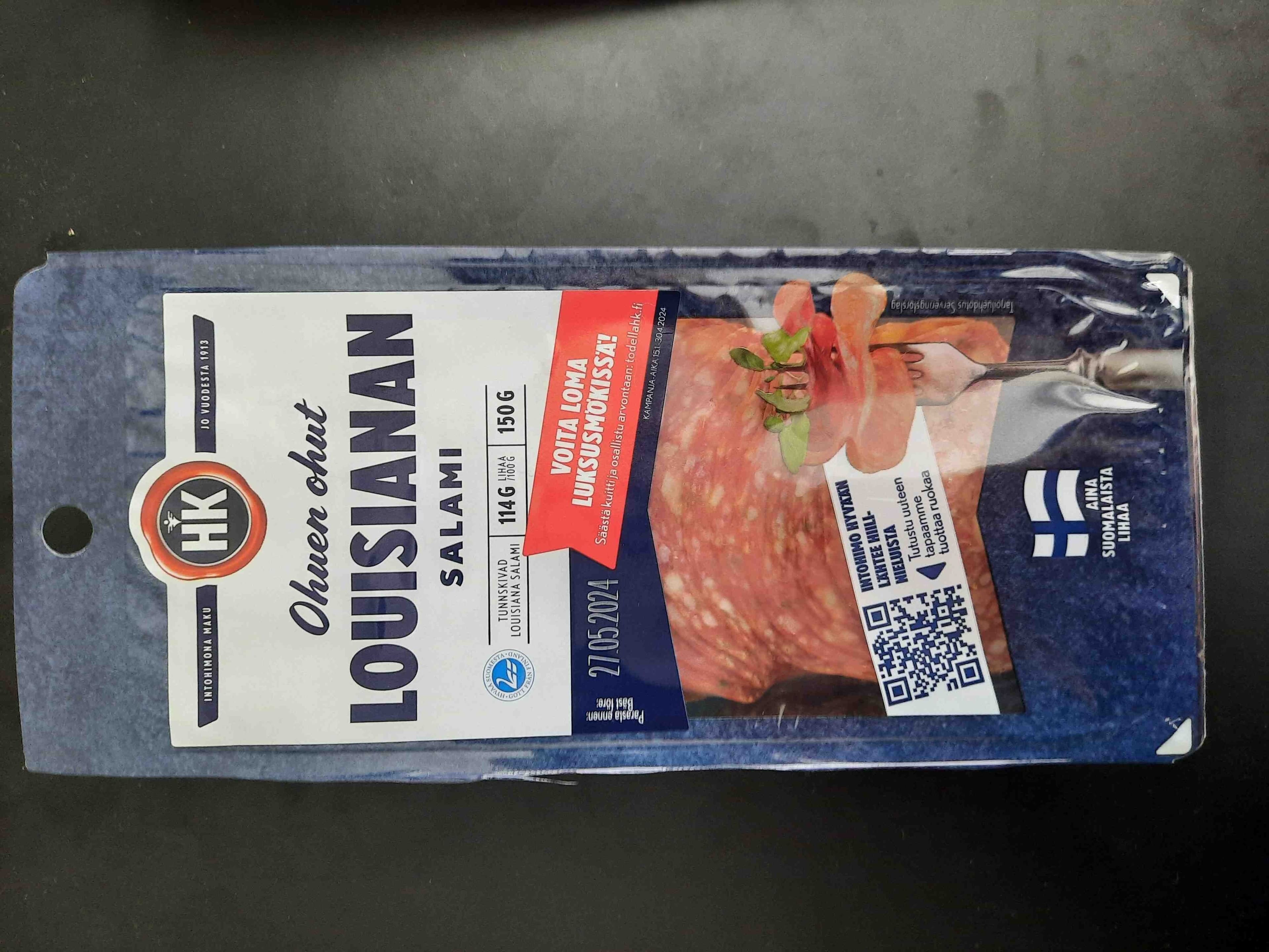 HK Ohuen ohut Louisianan salami packshot