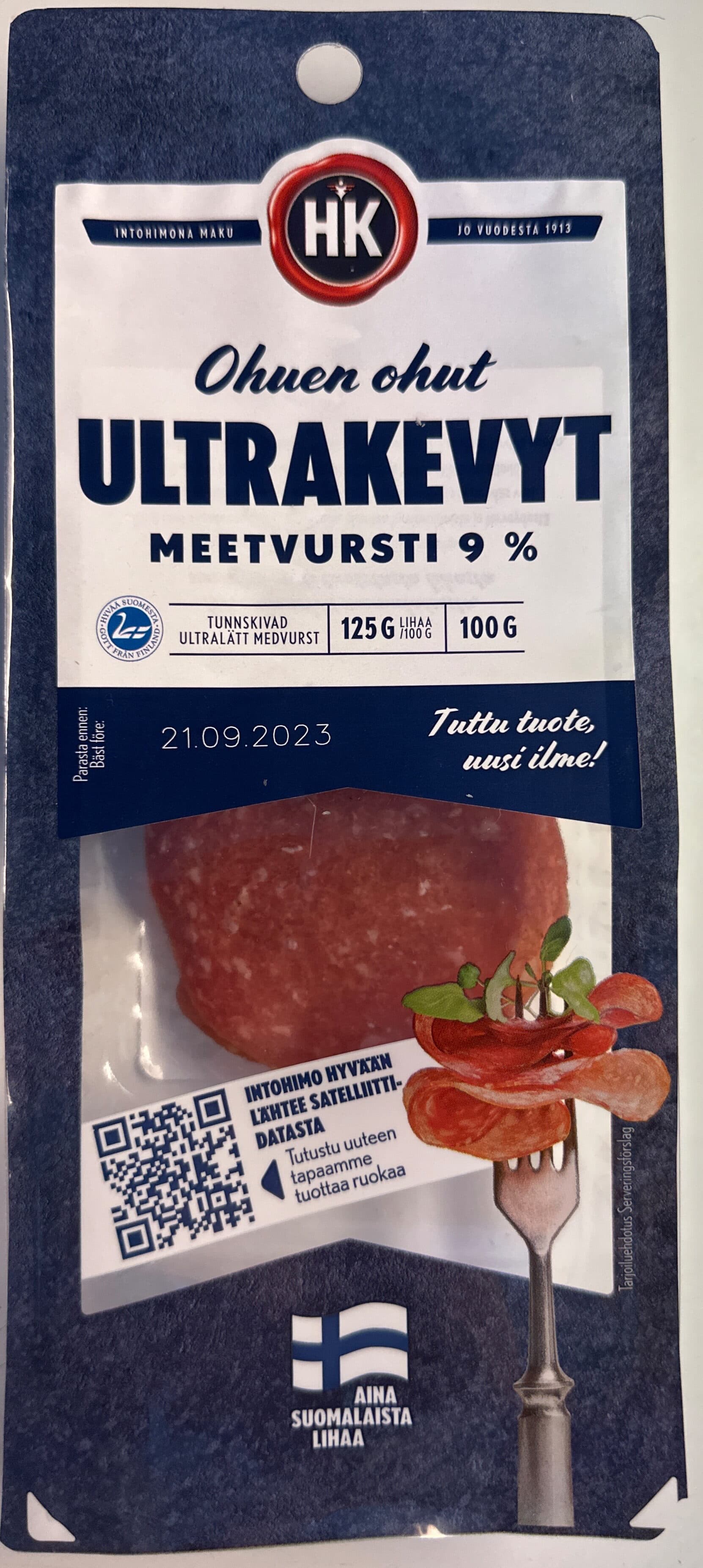 HK Ohuen ohut Ultrakevyt Meetvursti 9% packshot
