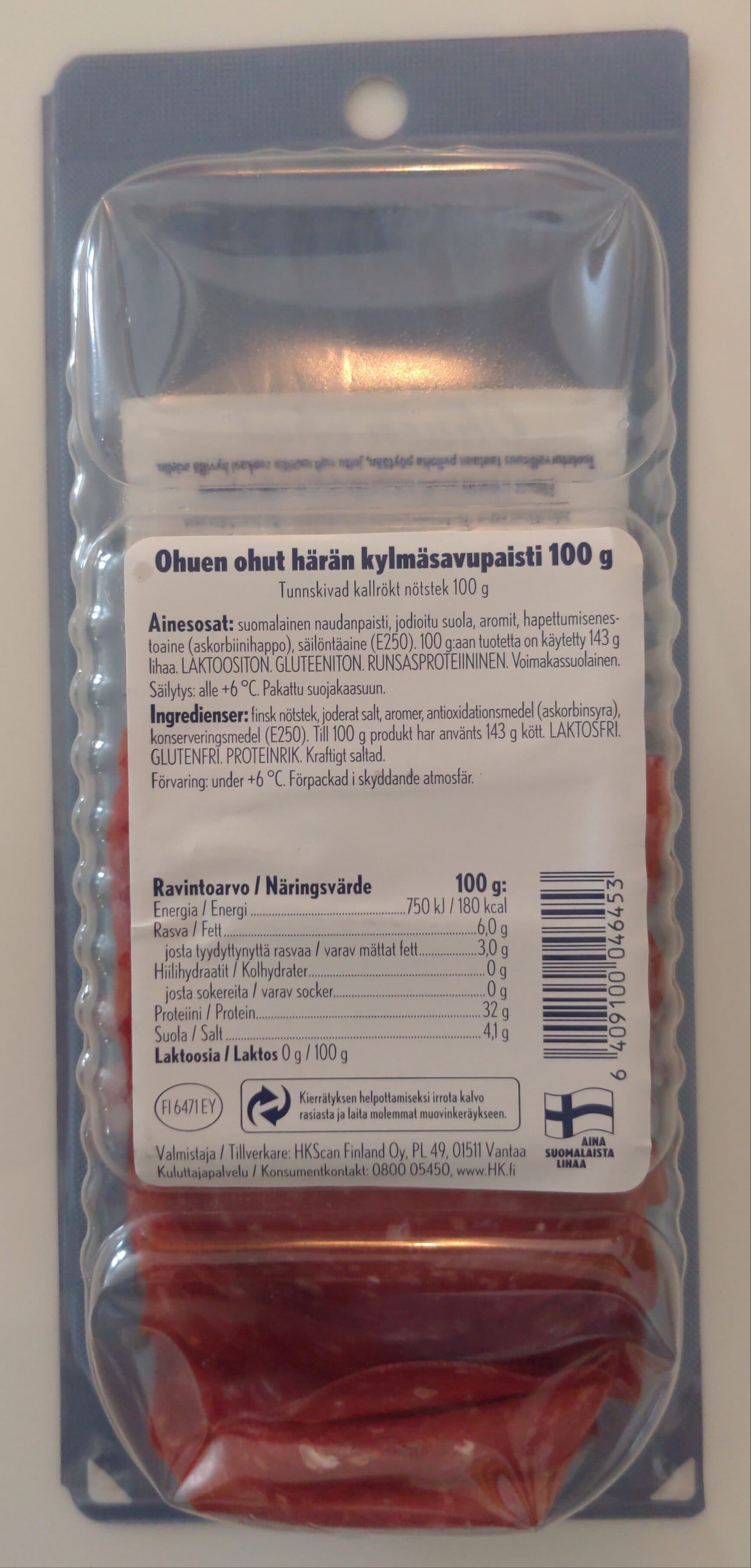 HK Ohuen Ohut Kylmäsavu Härän Paisti packshot