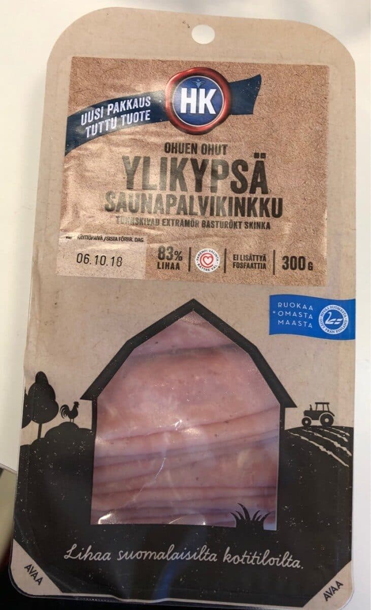 HK Ohuen Ohut Ylikypsä saunapalvikinkku packshot