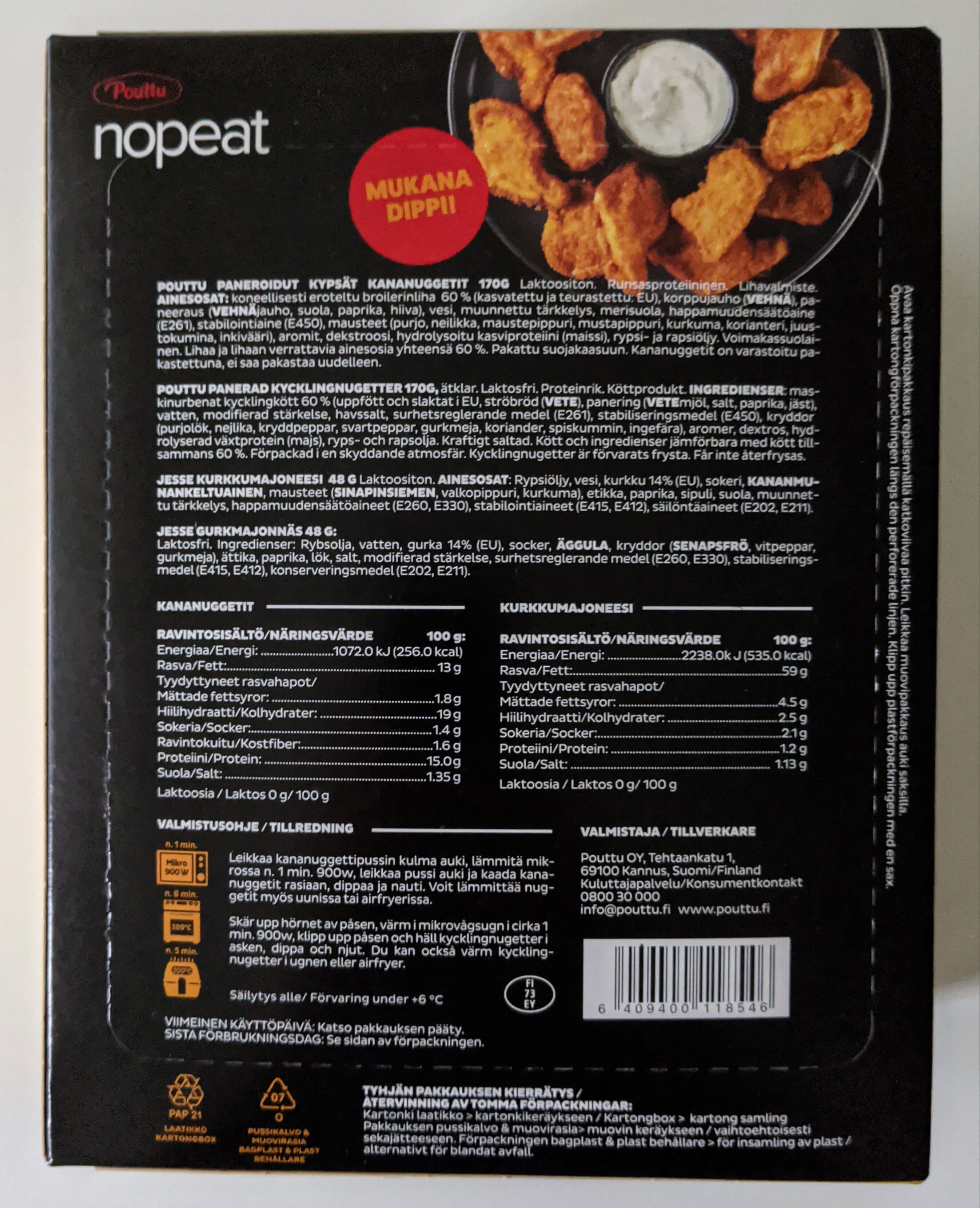 Pouttu Nopeat Kananuggetit packshot