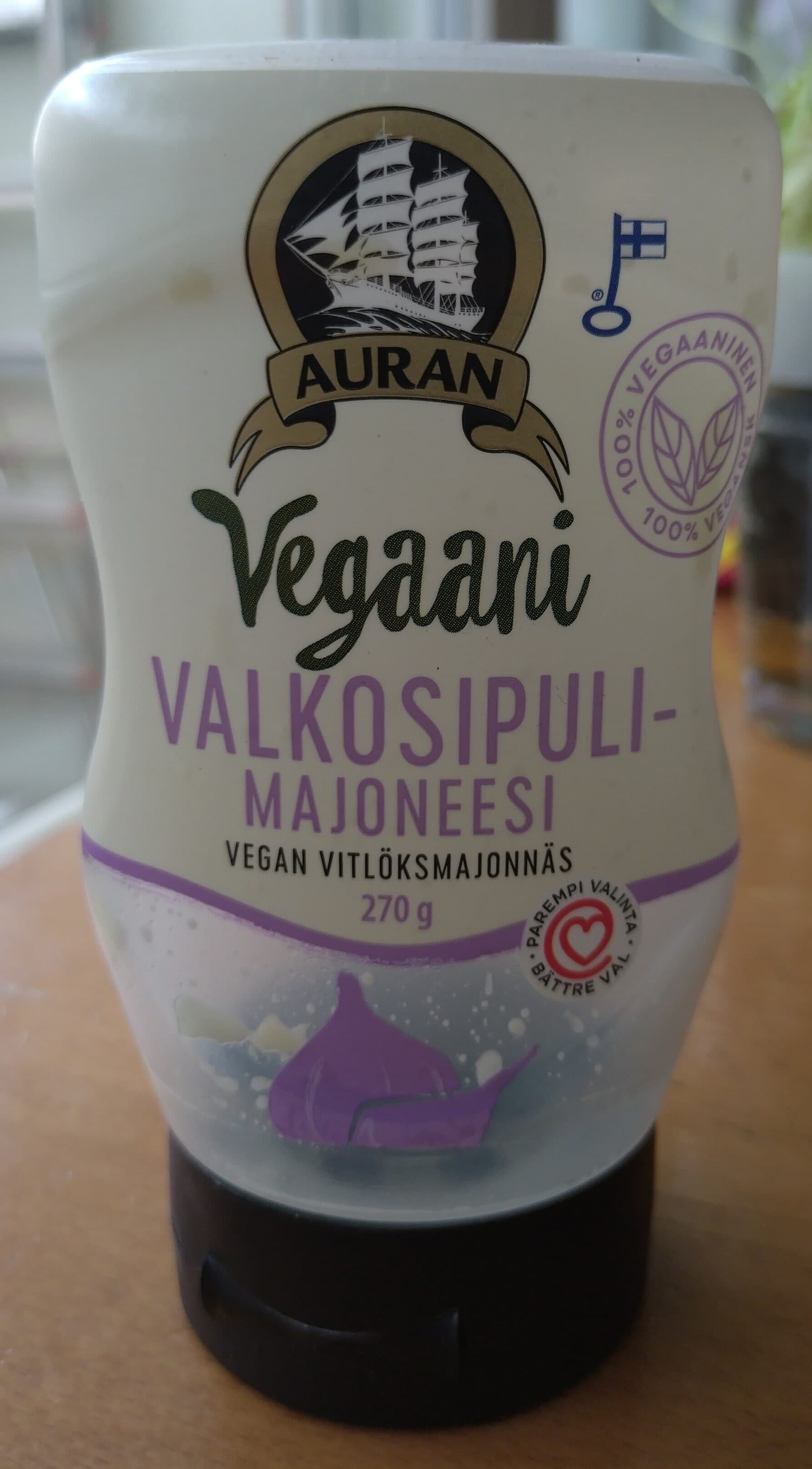 Auran Vegaaninen Valkosipulimajoneesi packshot