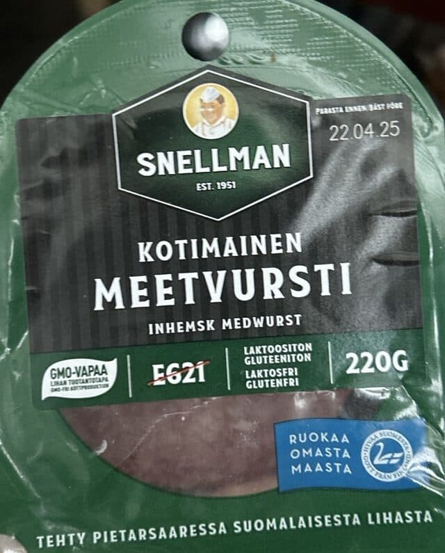 SNELLMAN Kotimainen meetvursti packshot