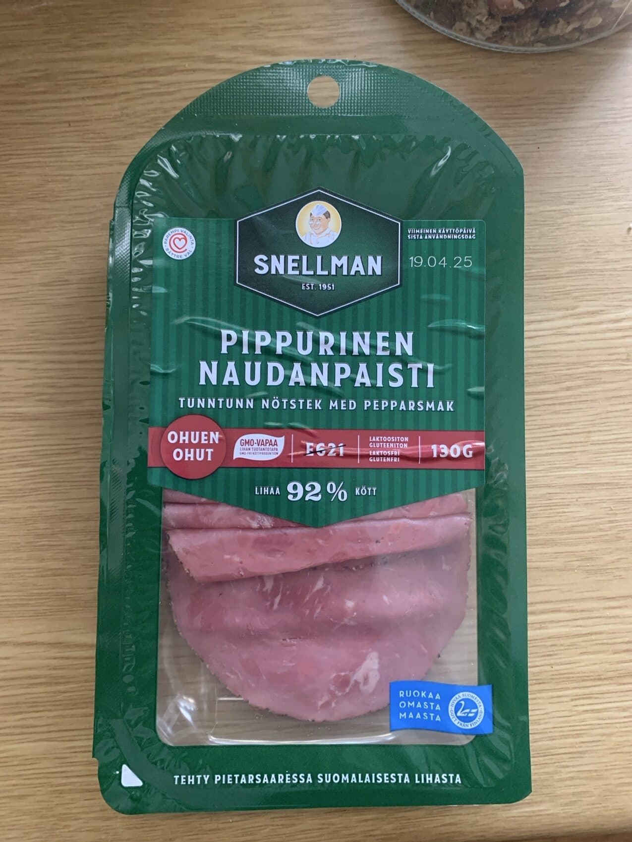 Snellman Pippurinen Naudanpaisti packshot