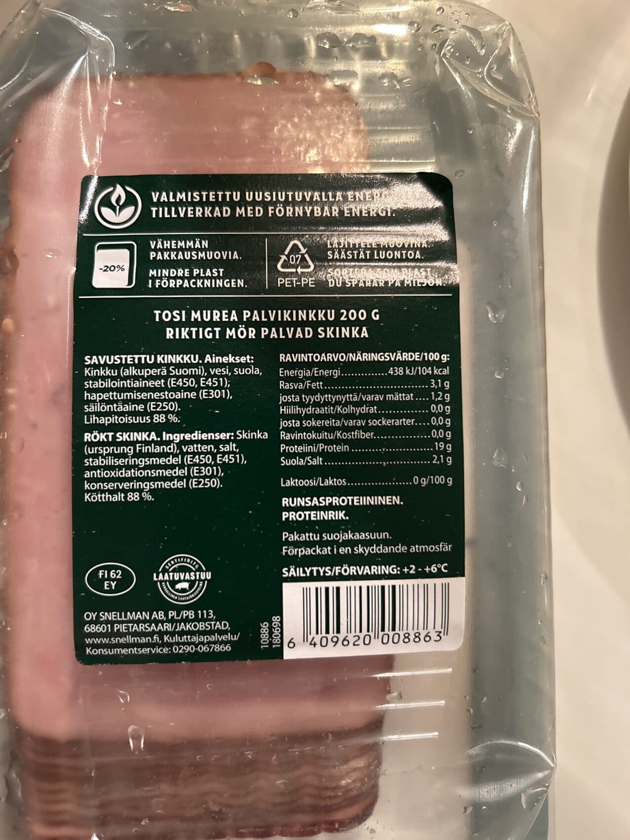 Snellman Tosi Murea Palvikinkku packshot