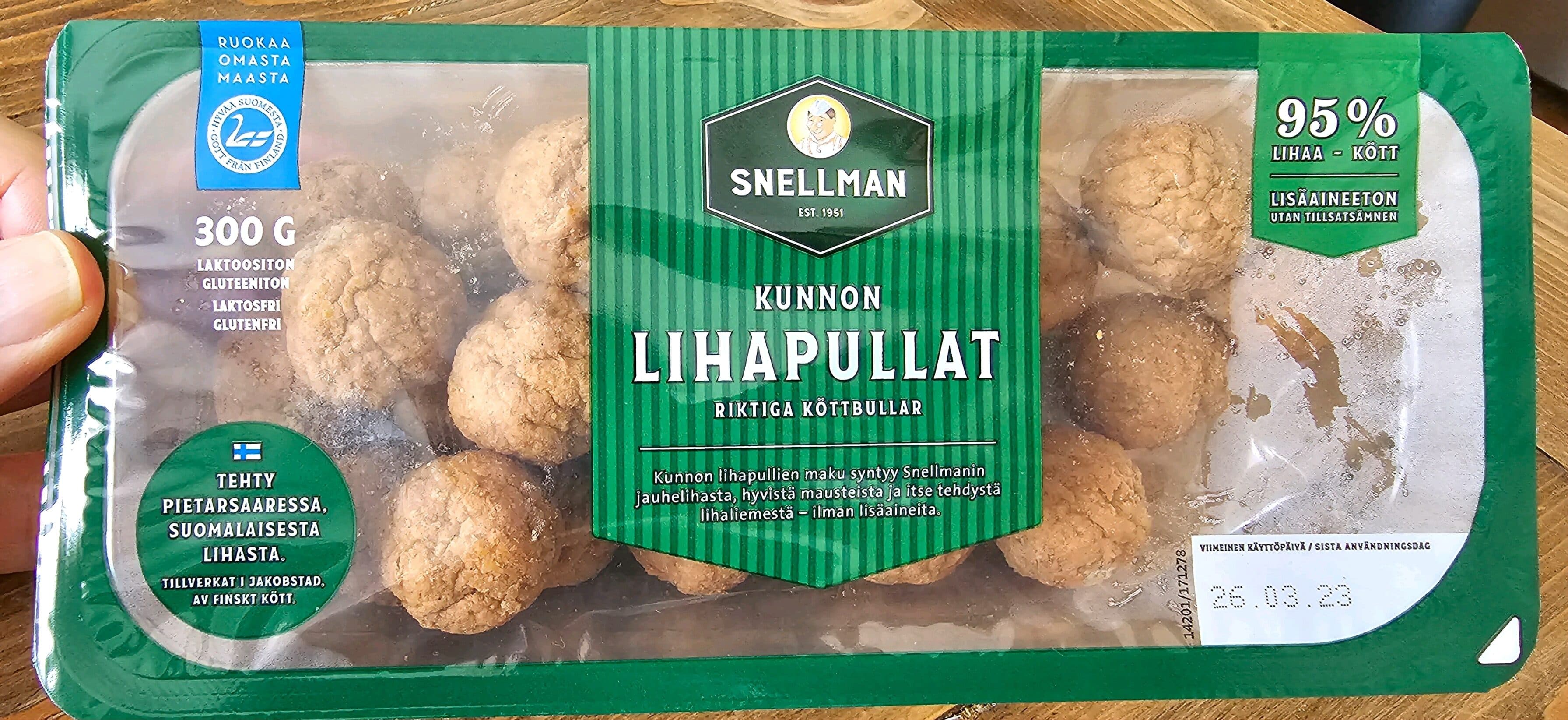 Snellman Kunnon Lihapullat packshot