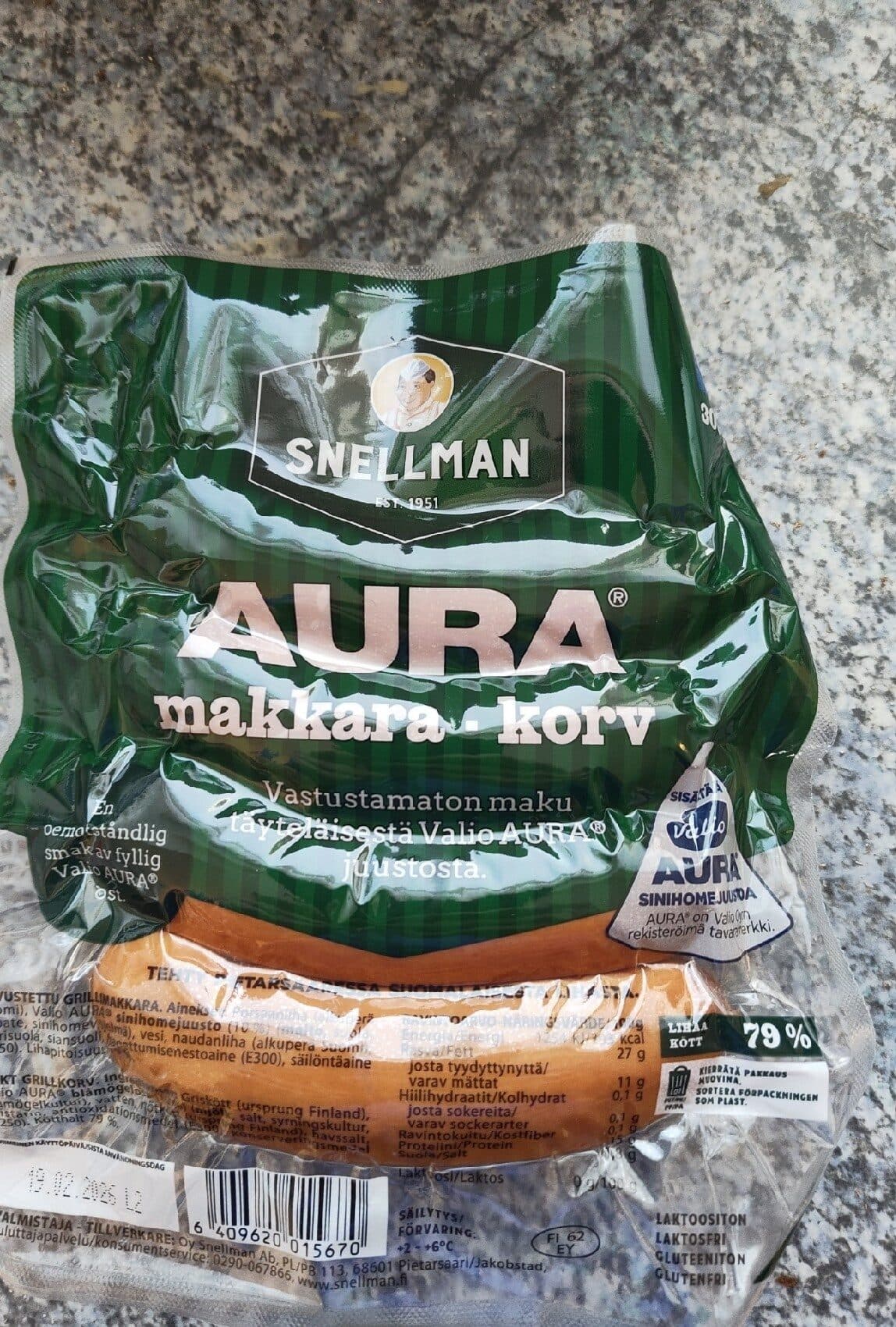Snellman Aura Makkara packshot