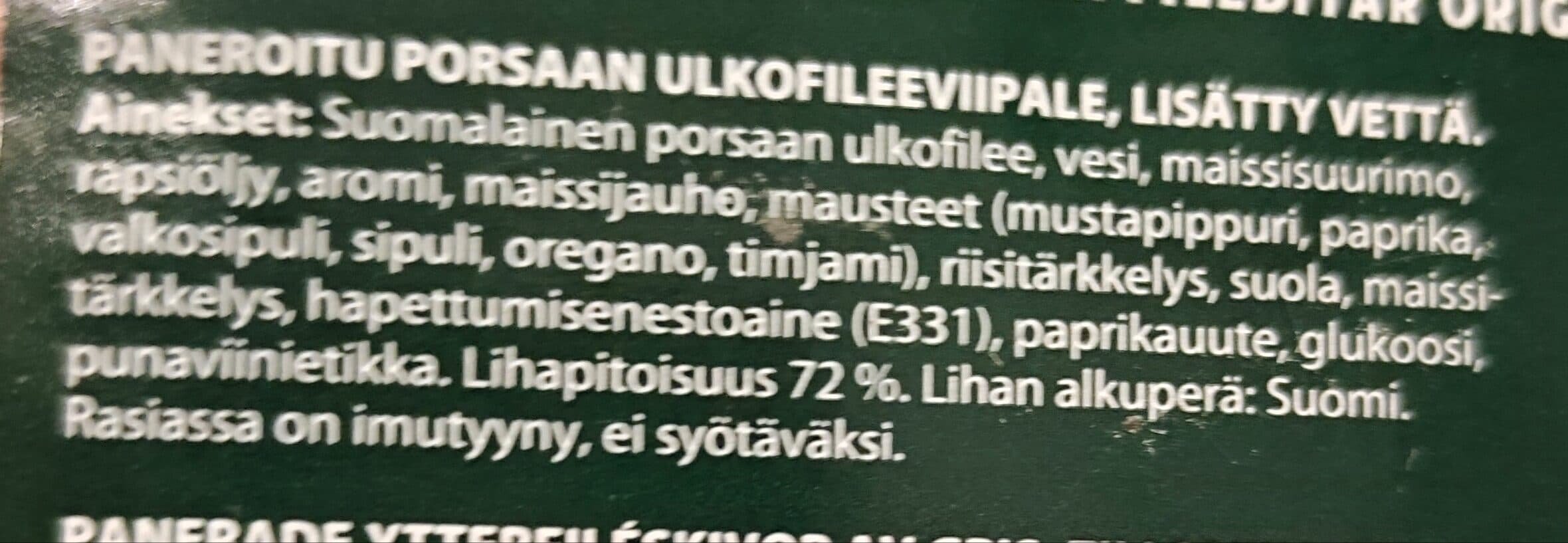 Snellman Maatiaispossun Nopeat Ja Rapeat Pikkufileet packshot