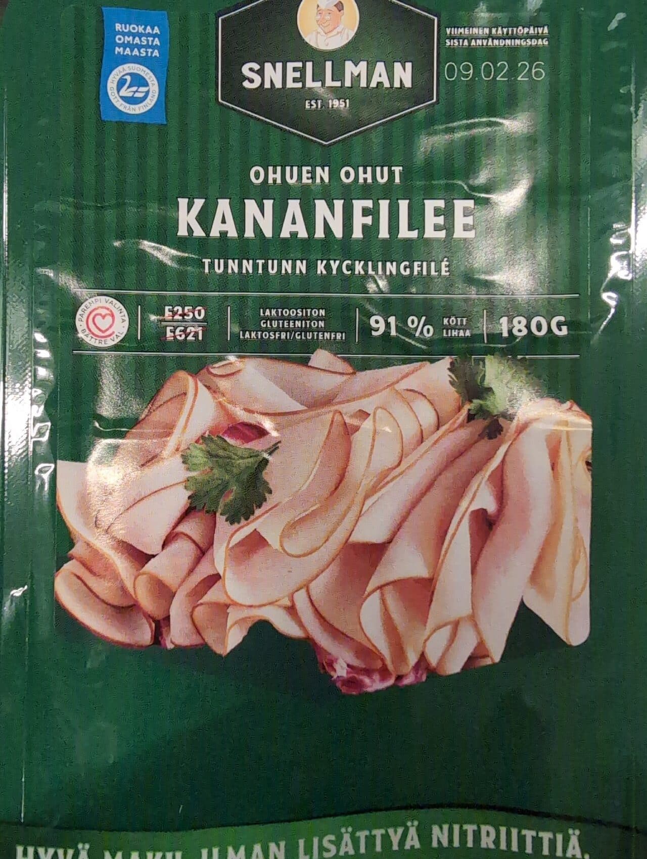 Snellman Ohuen Ohut Kanafilee packshot