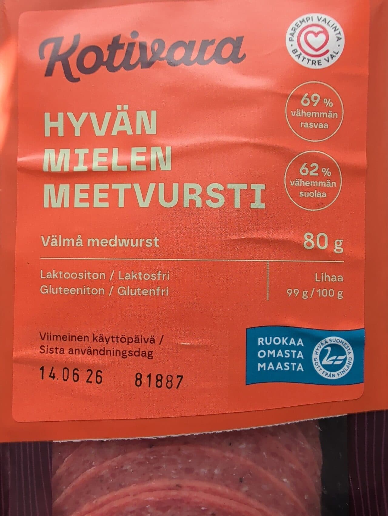 Kotivara Hyvän Mielen Meetvursti packshot