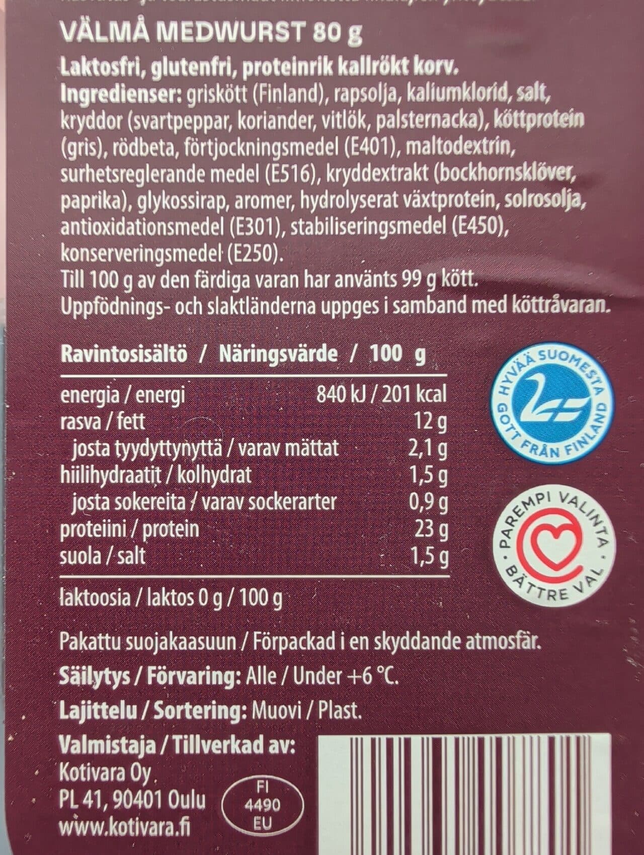 Kotivara Hyvän Mielen Meetvursti packshot