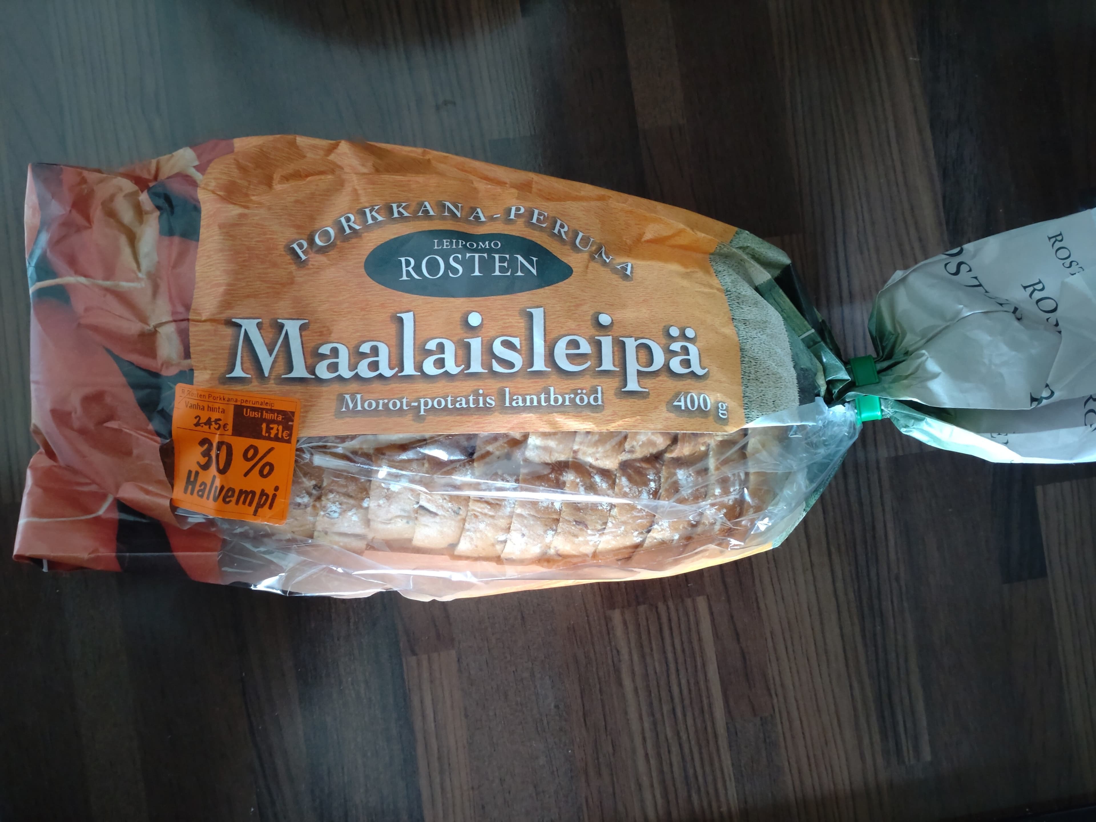 Leipomo Rosten Carrot-potato Country Bread packshot