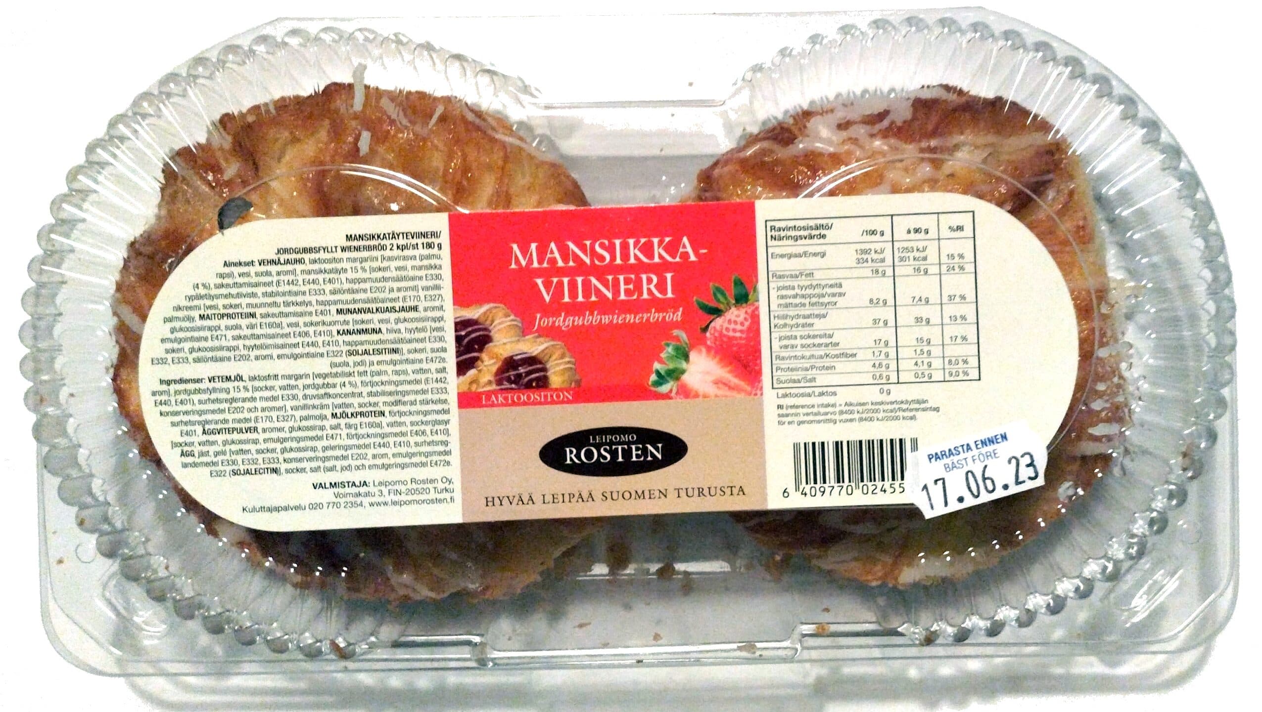 Leipomo Rosten Mansikkaviineri packshot