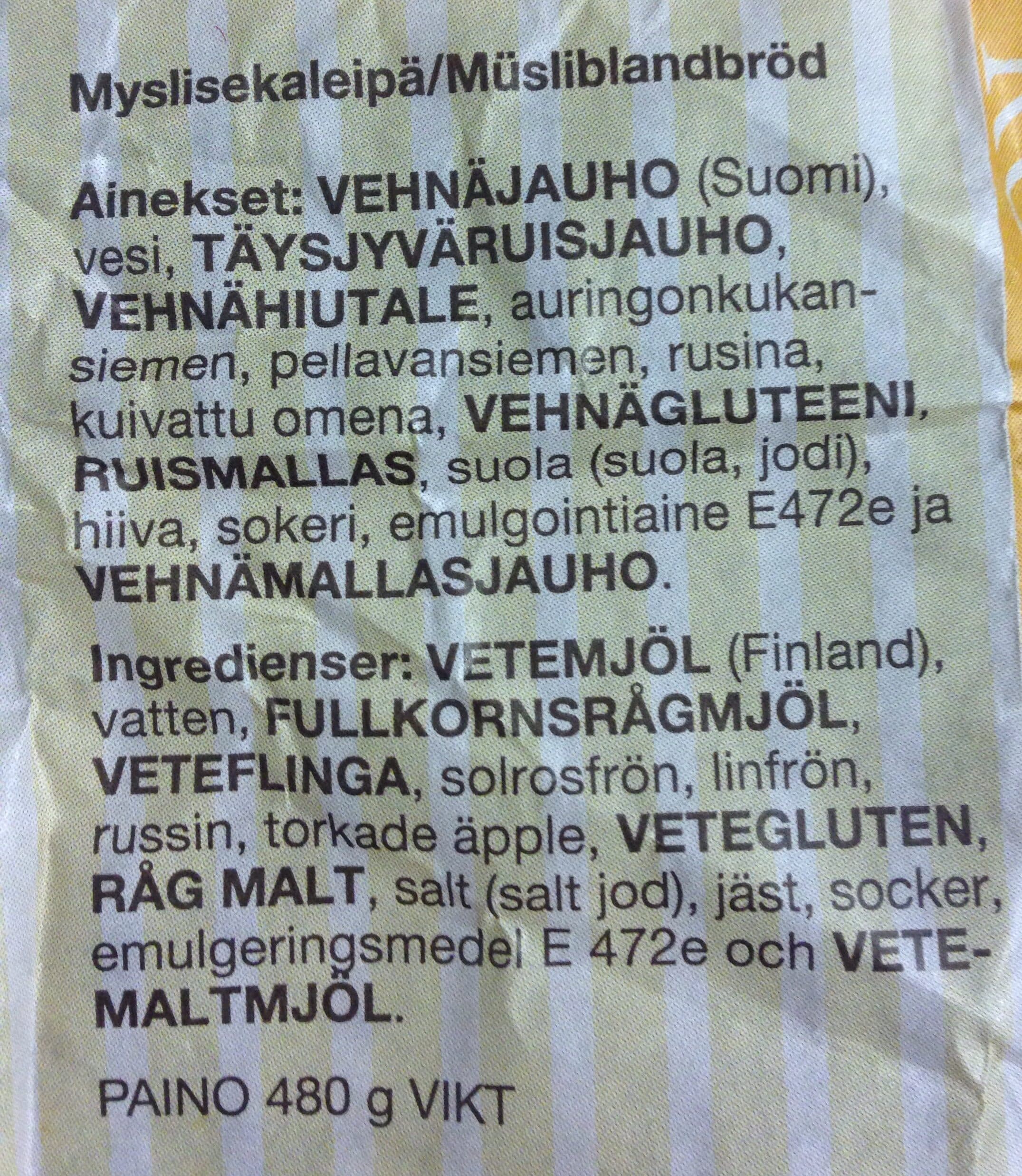 Rosten Myslileipä packshot