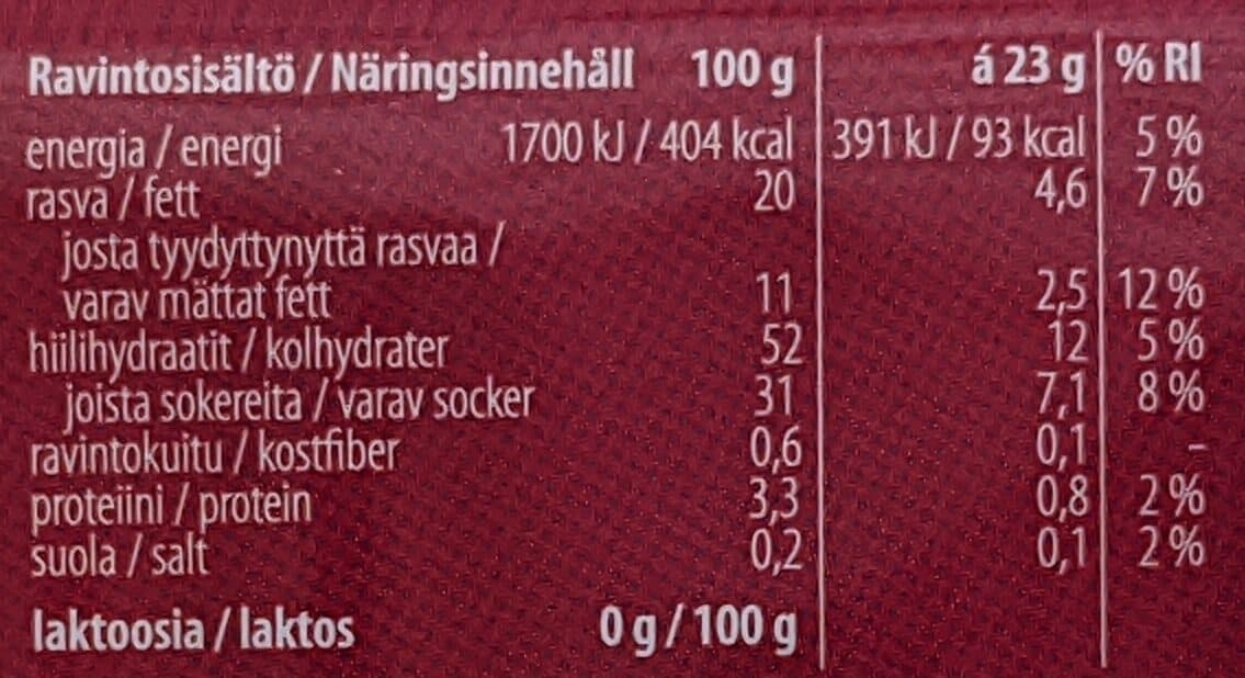 Rosten Gluteeniton täytetty pikkuleipä mustikka-vadelmatäytteellä packshot