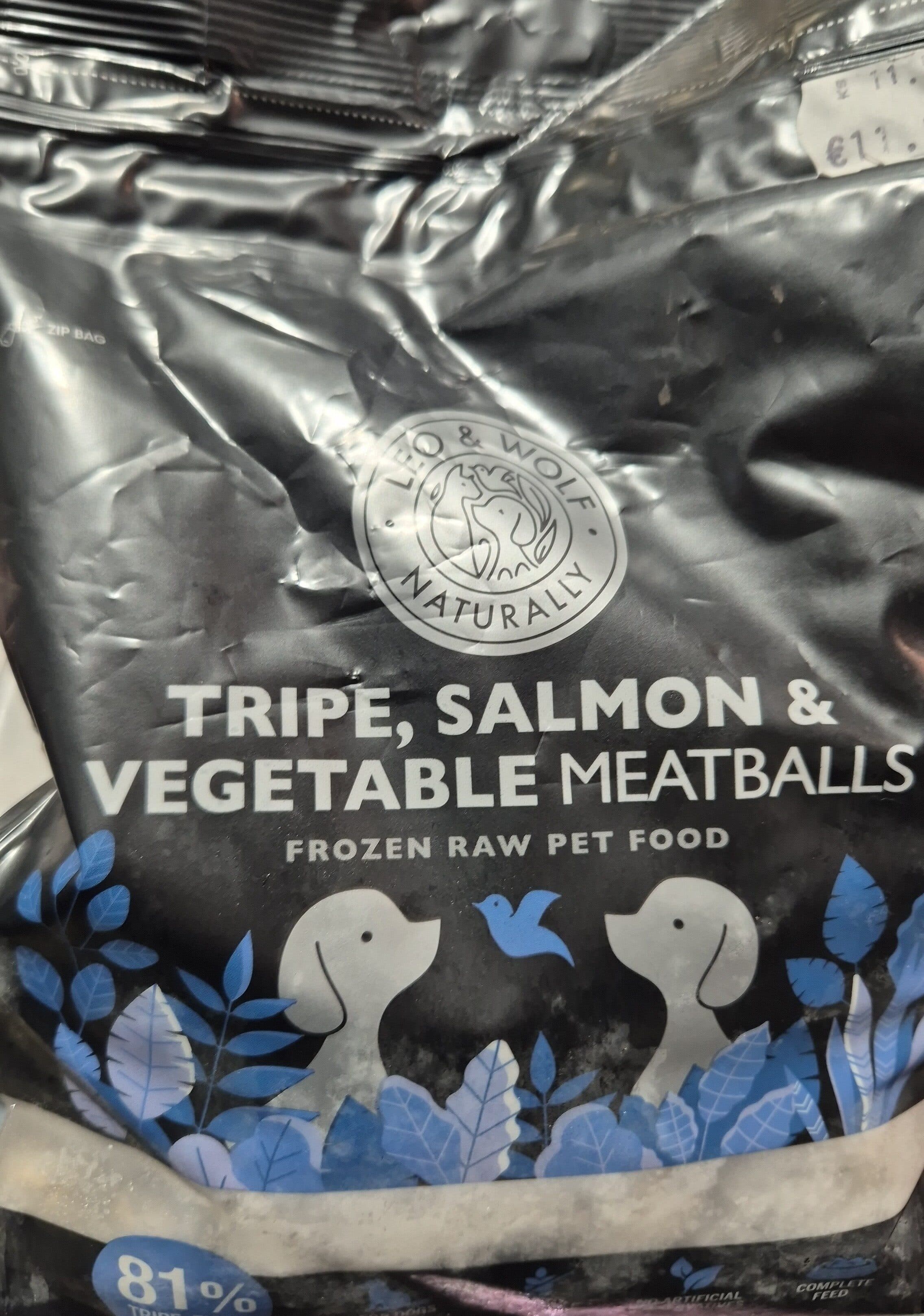 Leo&Wilf naturally Raw food Tripe,Salamon packshot