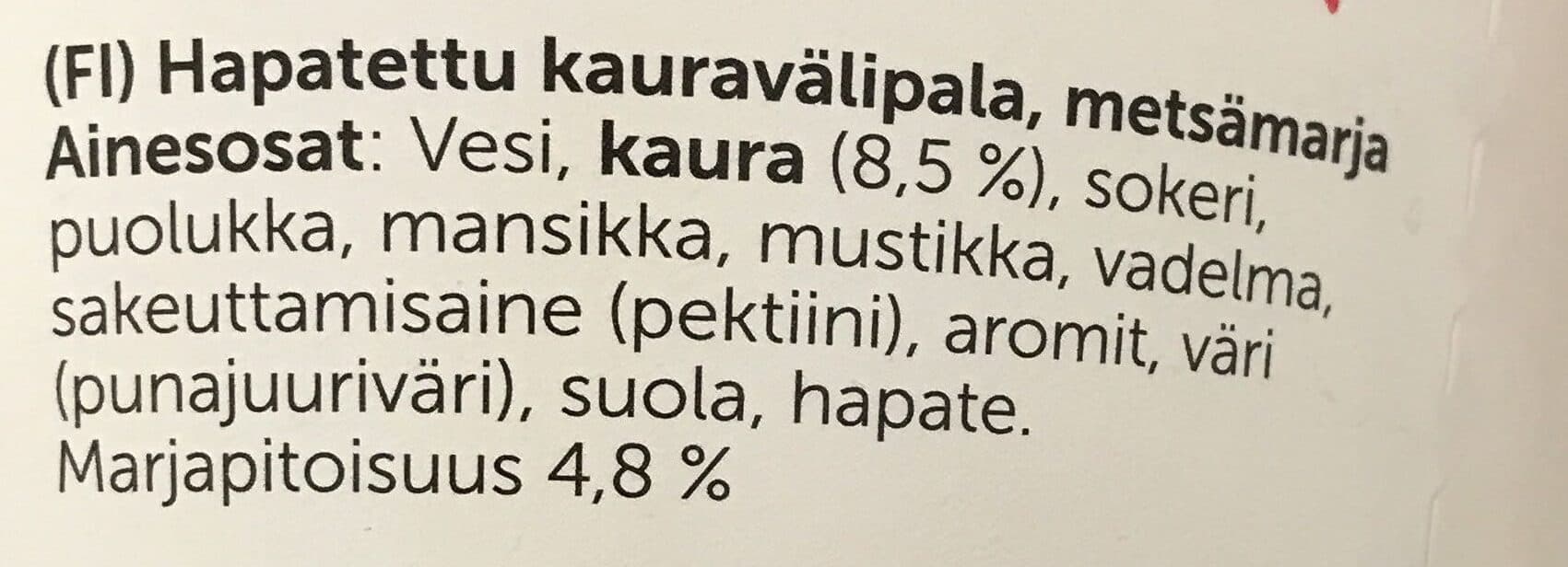 Yosa Kauravälipala metsämarja packshot