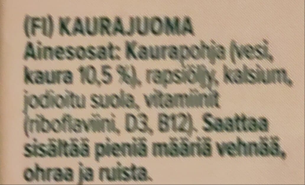 Fazer Kaurajuoma packshot