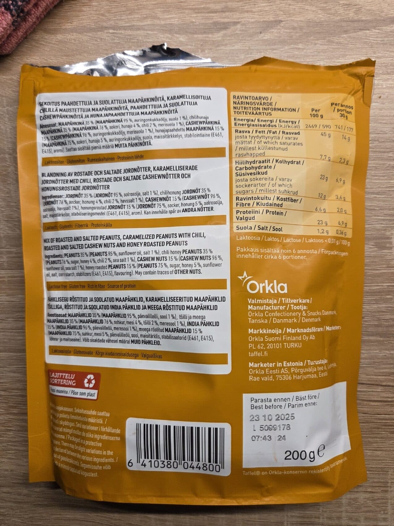 Taffel Mix Honey And Mild Chili packshot