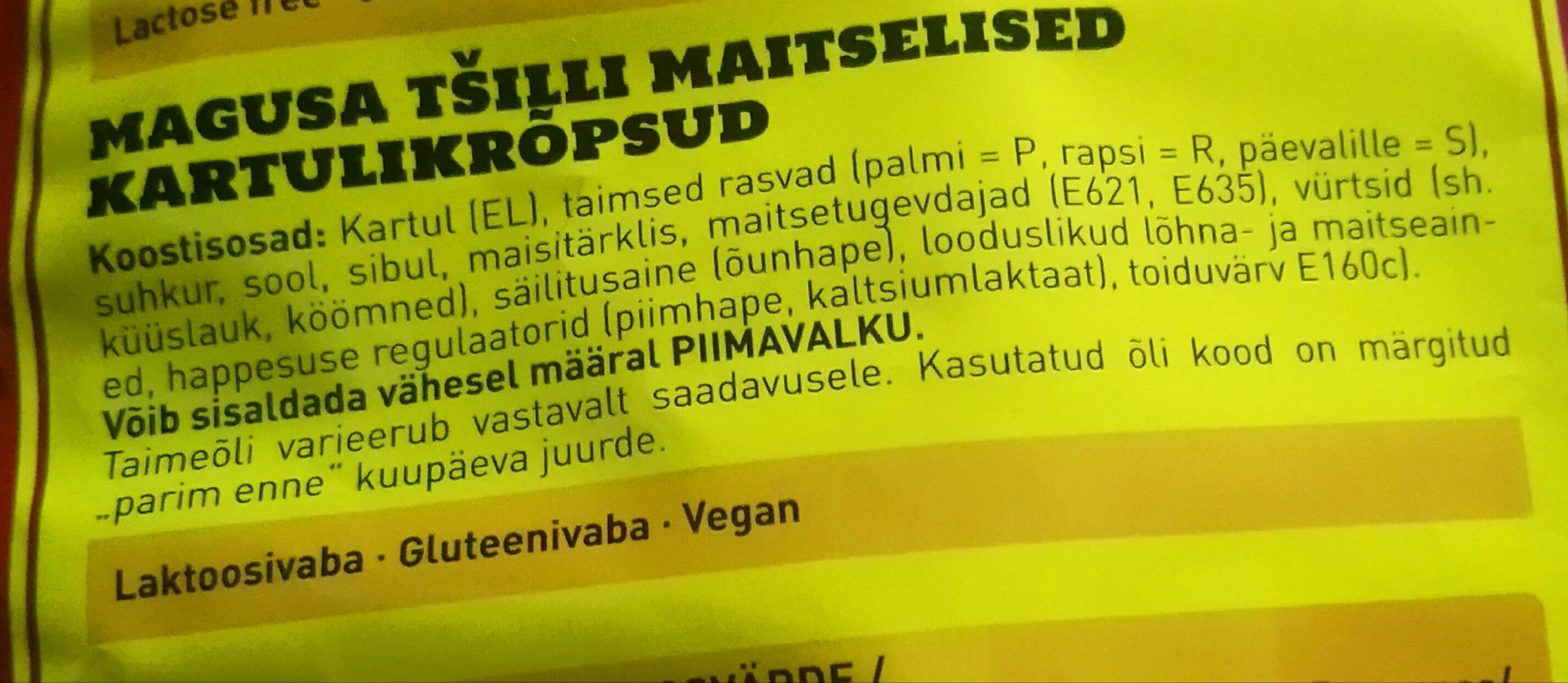 Taffel Bravado magusa tšilli maitselised kartulikrõpsud packshot