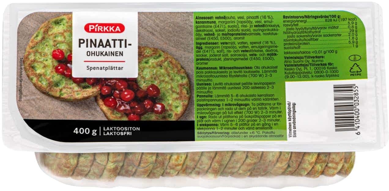 Pirkka Pinaattiohukainen packshot