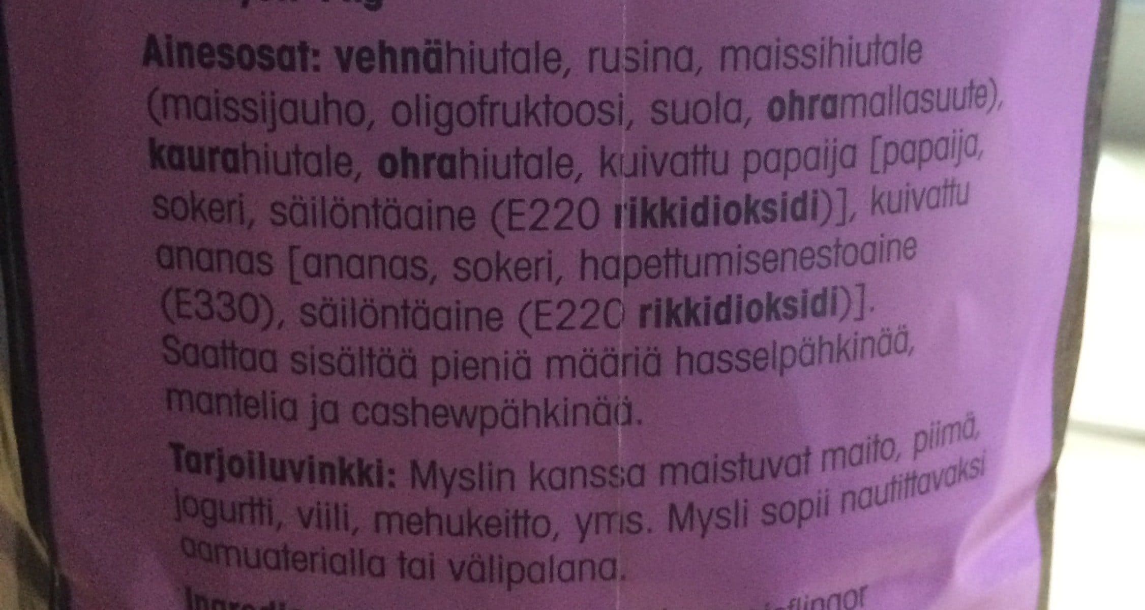 Pirkka Kilomysli packshot