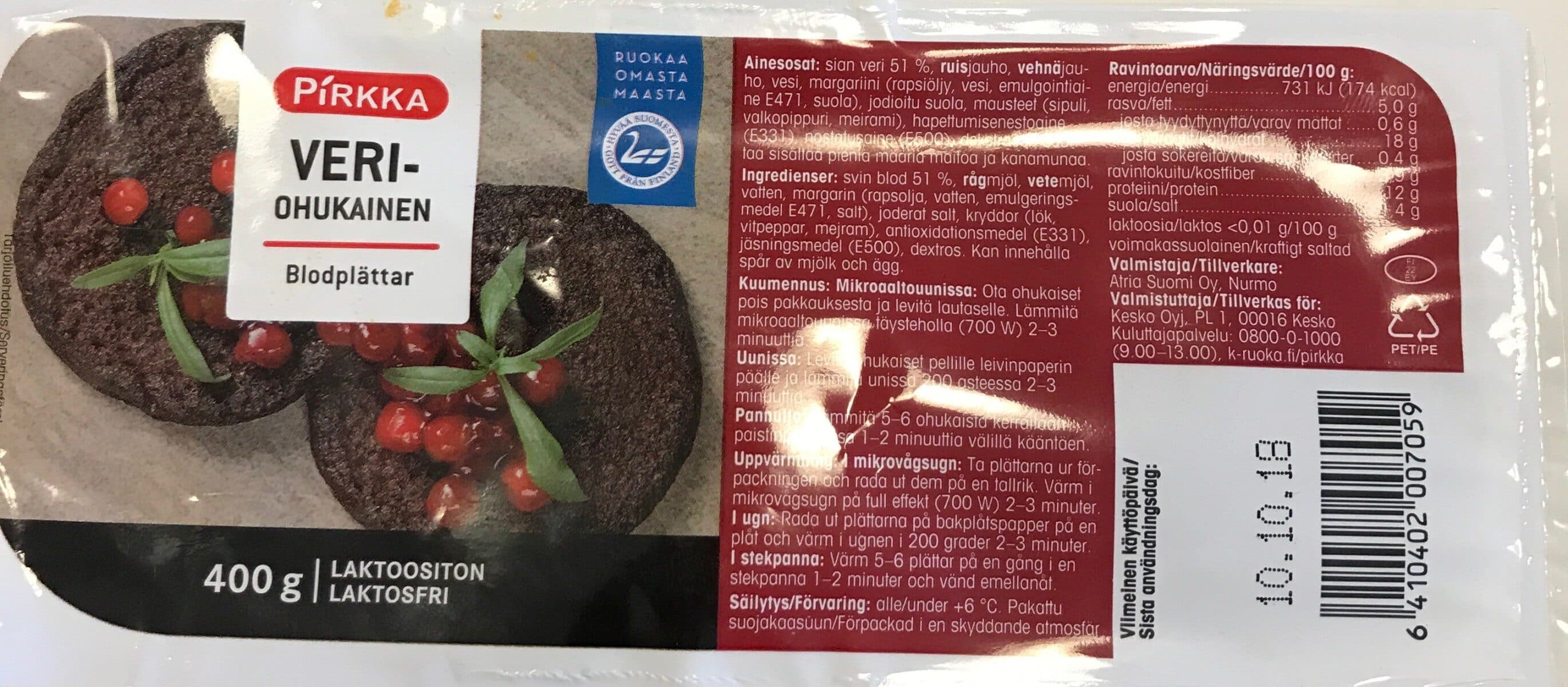Pirkka Veriohukainen packshot