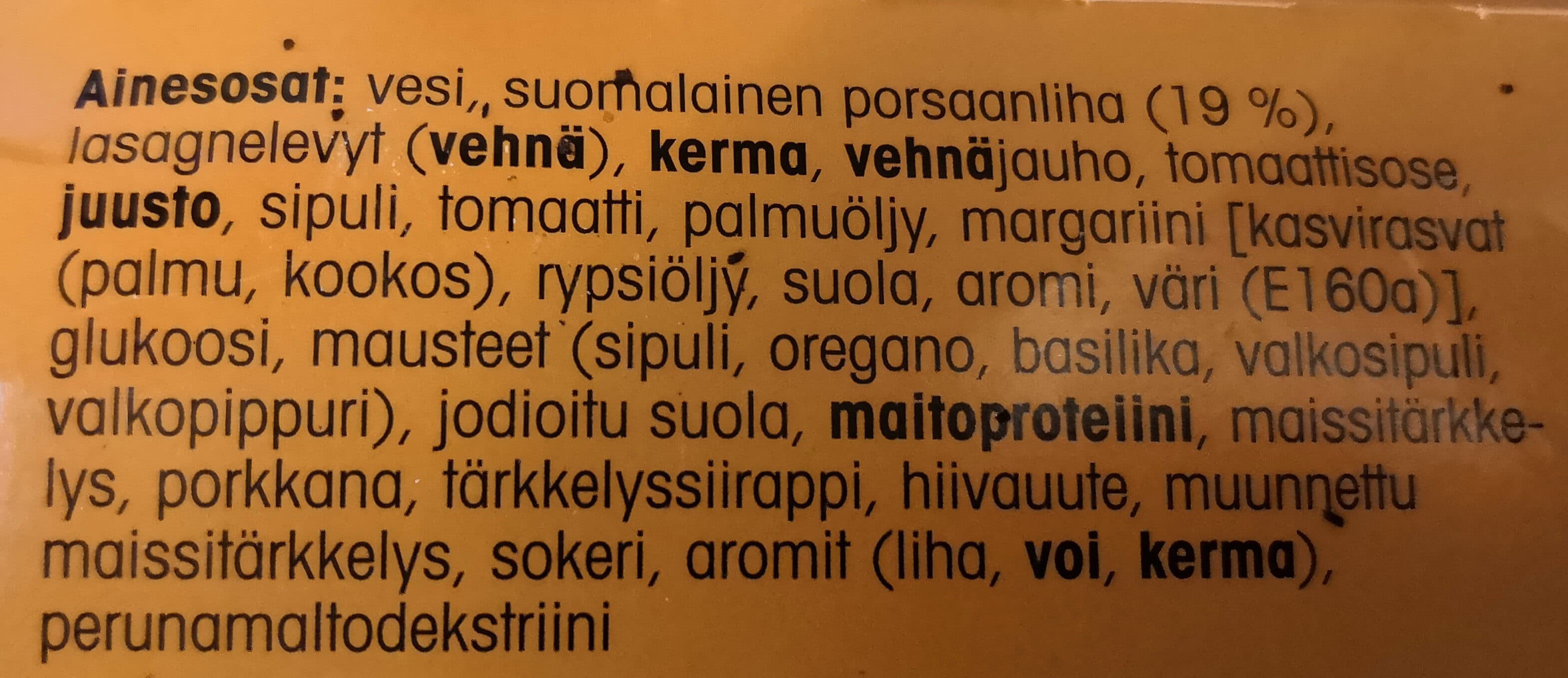 Pirkka Lasagne packshot