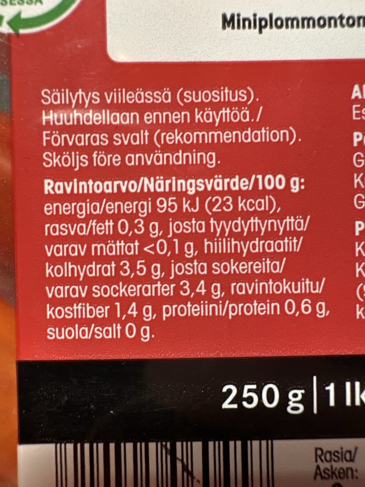 Pirkka Miniluumutomaatti packshot