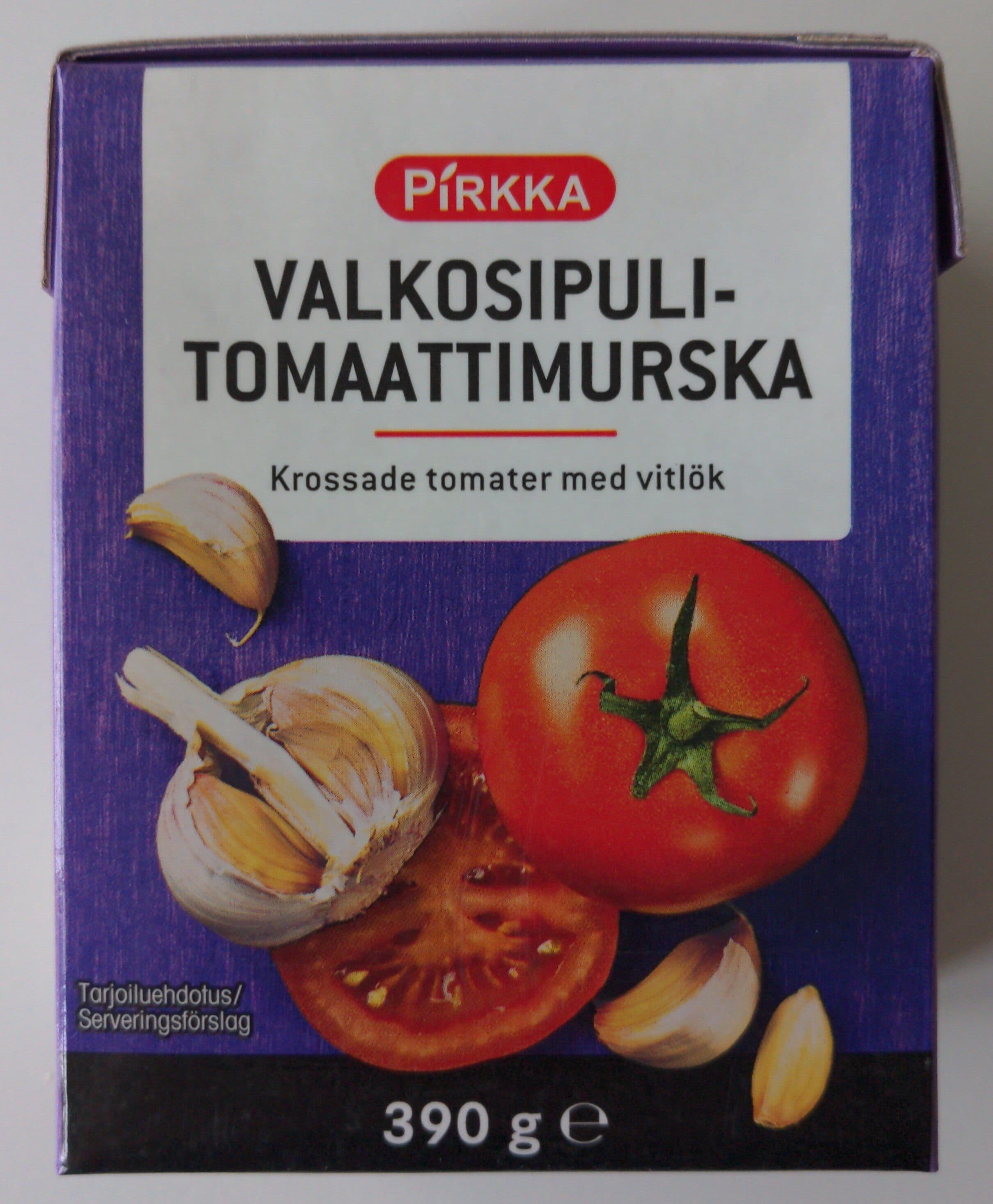 Pirkka Valkosipuli-Tomaattimurska packshot