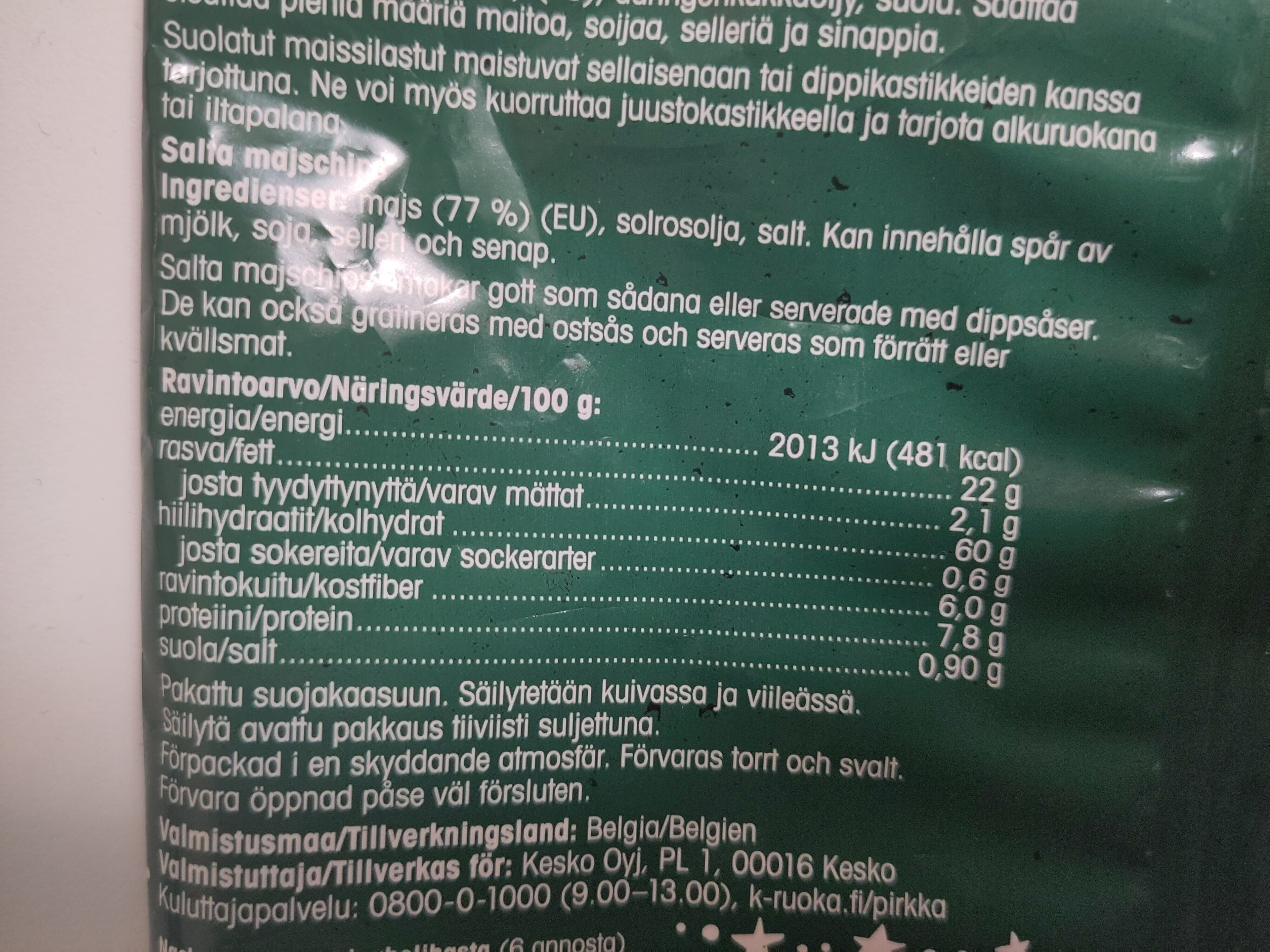 Pirkka Salted Tortilla Chips packshot