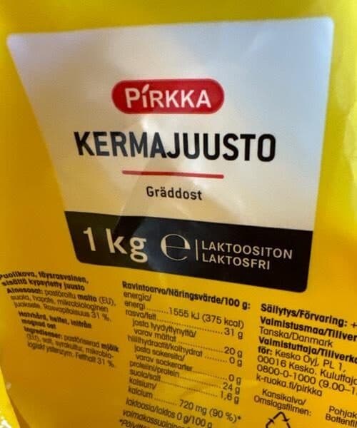 Pirkka Kermajuusto packshot
