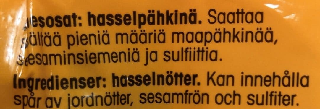 Pirkka Hasselpähkinä packshot