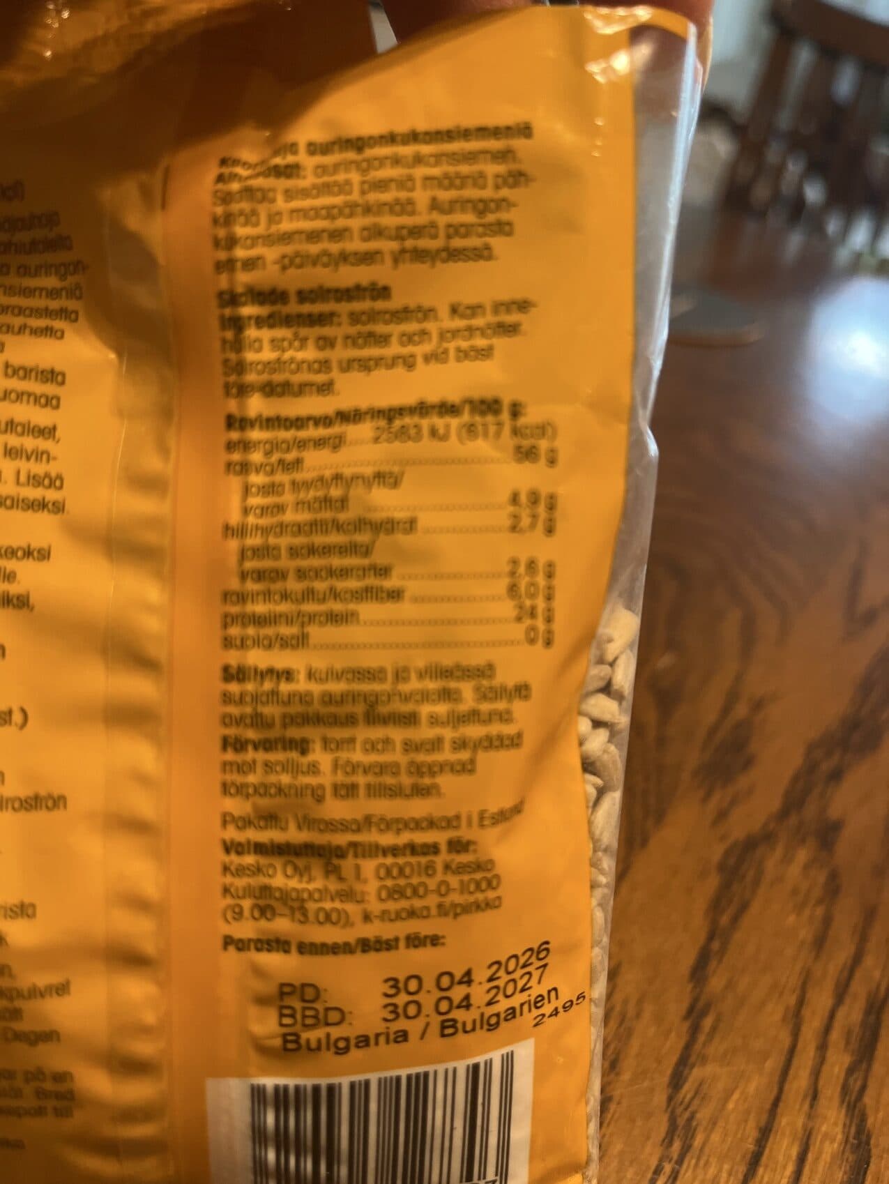 Pirkka Auringonkukansiemen packshot