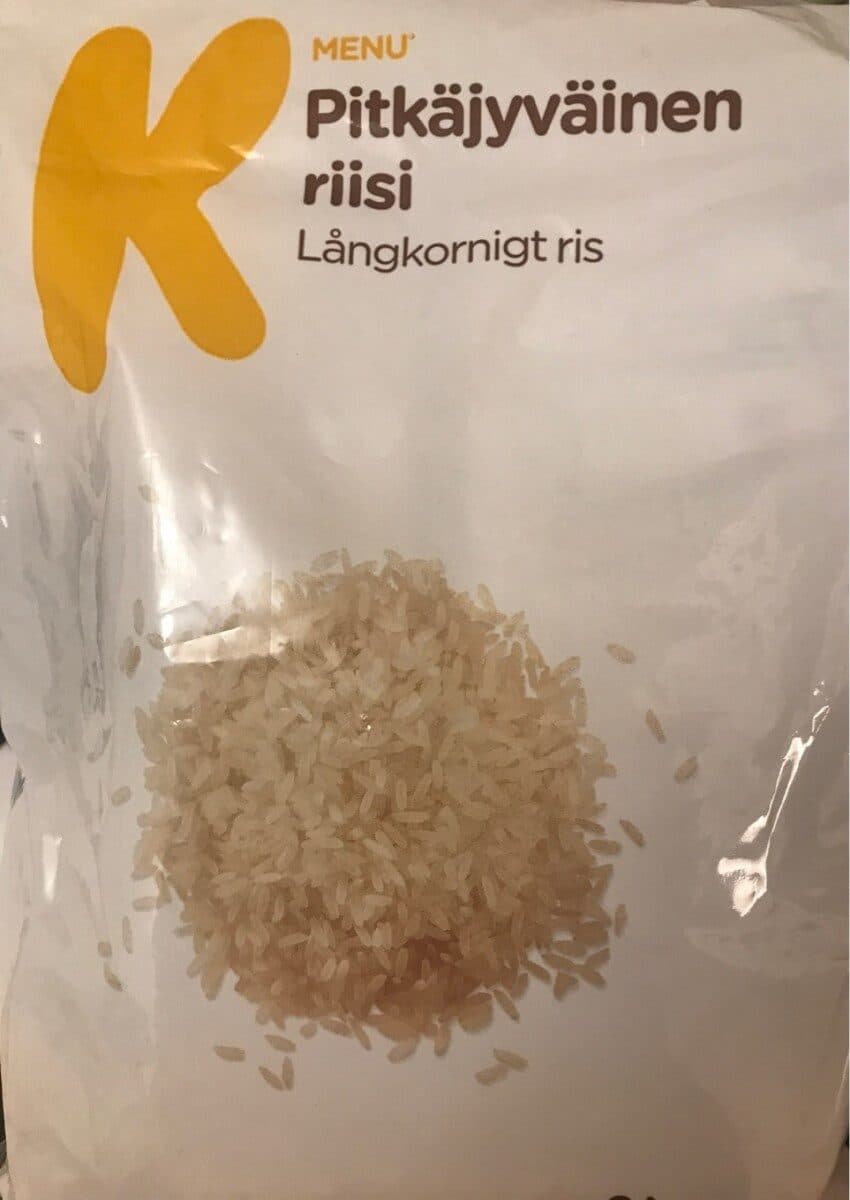 K-menu Pitkäjyväinen riisi packshot