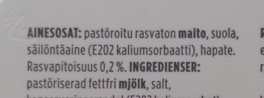 K MENU Rasvaton raejuusto packshot