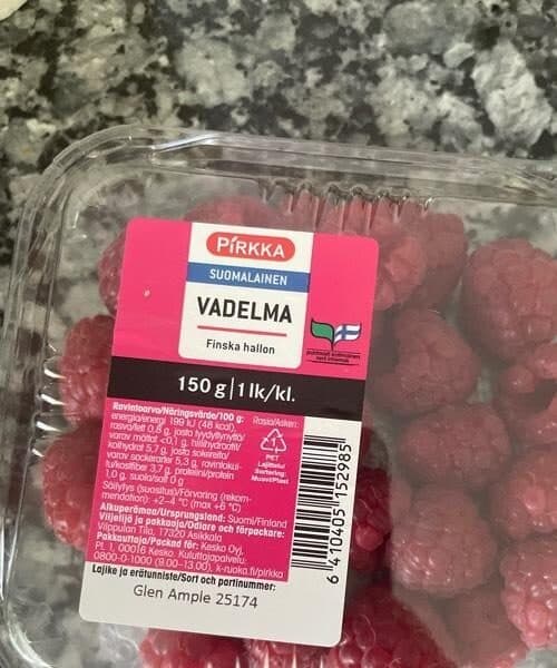 Pirkka Vadelma suomalainen packshot