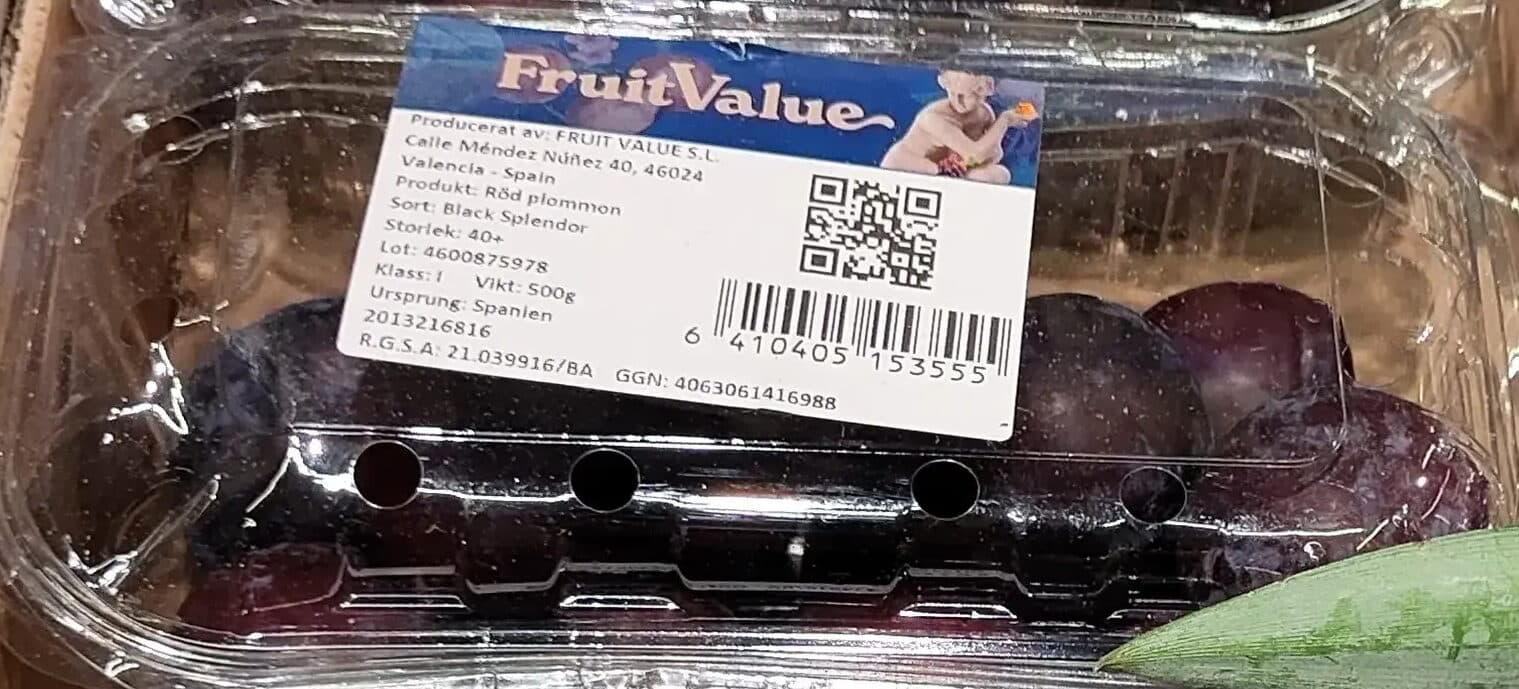 Fruit Value Röd plommon packshot