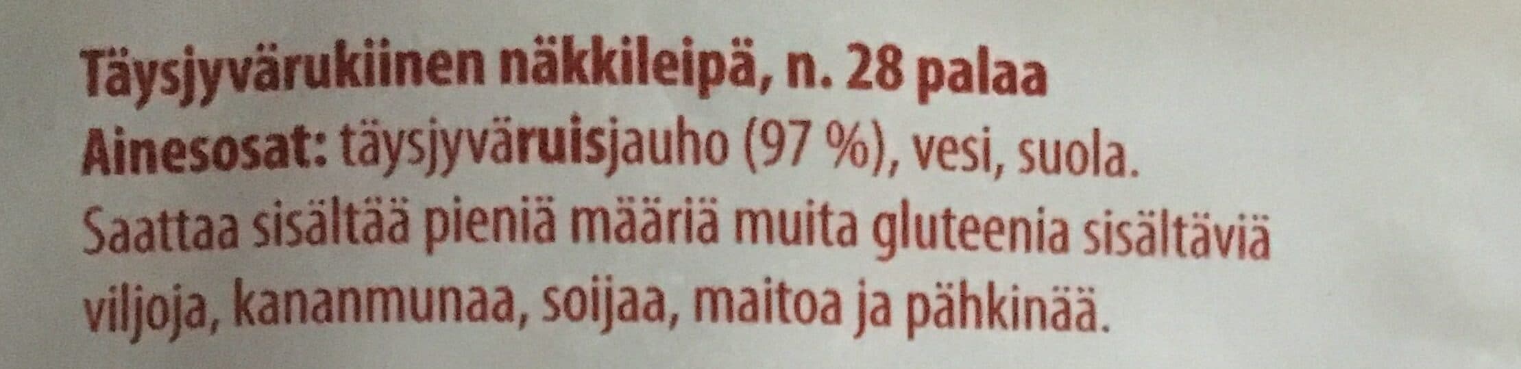 K-menu Ohut ruisnäkkileipä packshot