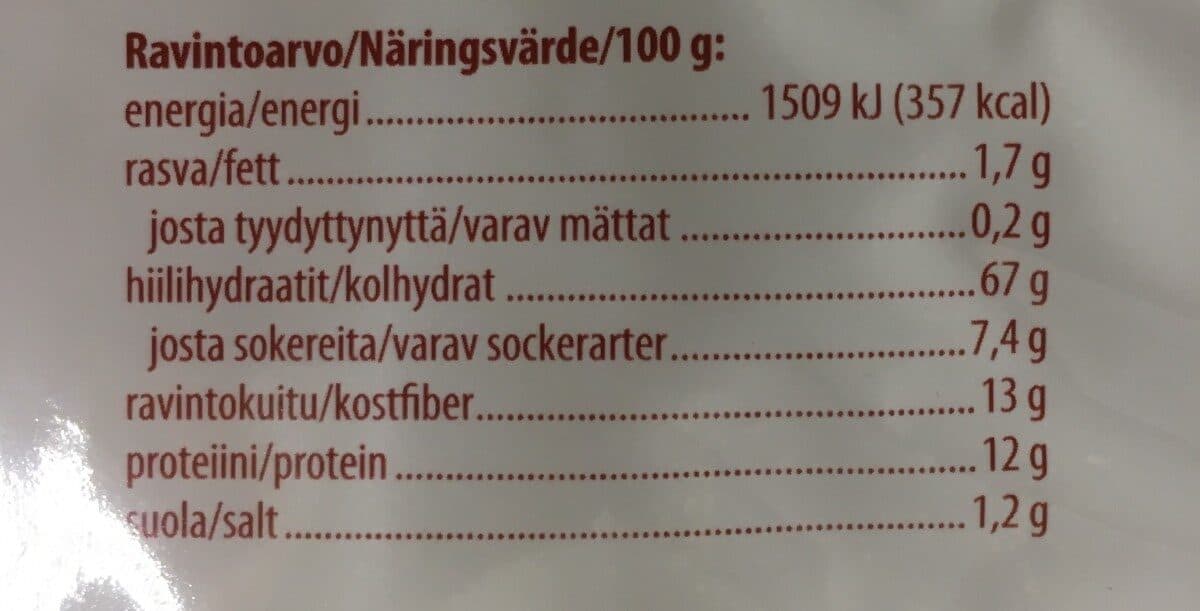 K-menu Ohut ruisnäkkileipä packshot