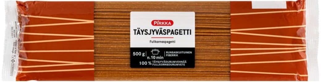 Pirkka Täysjyväspagetti packshot