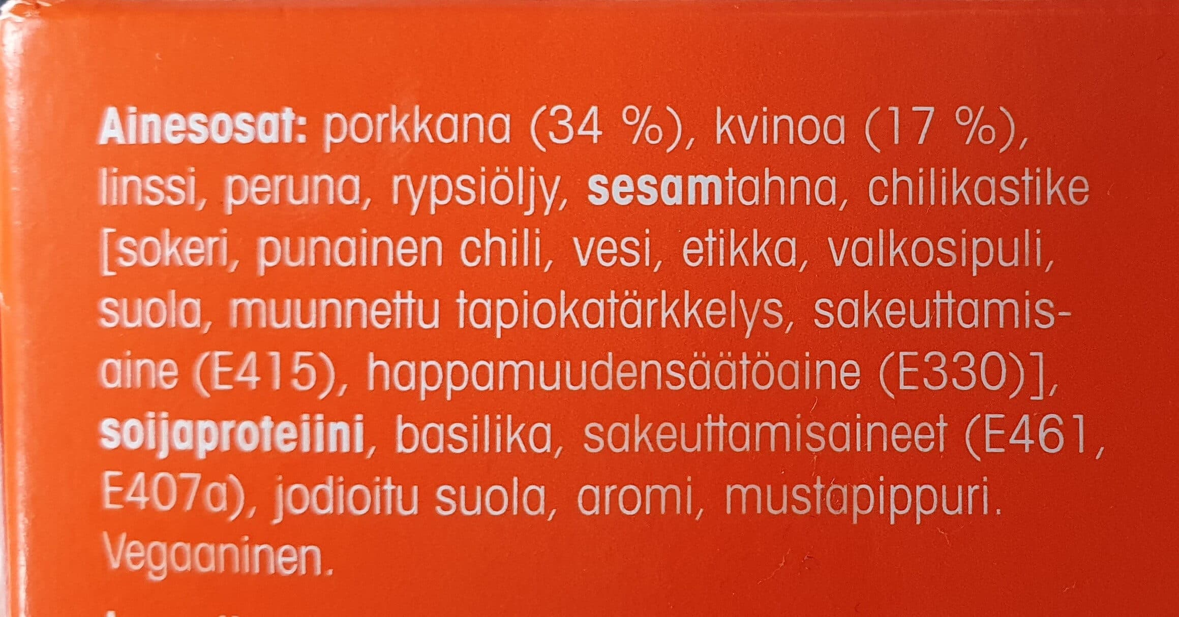 Pirkka Porkkana-Kvinoapihvi packshot