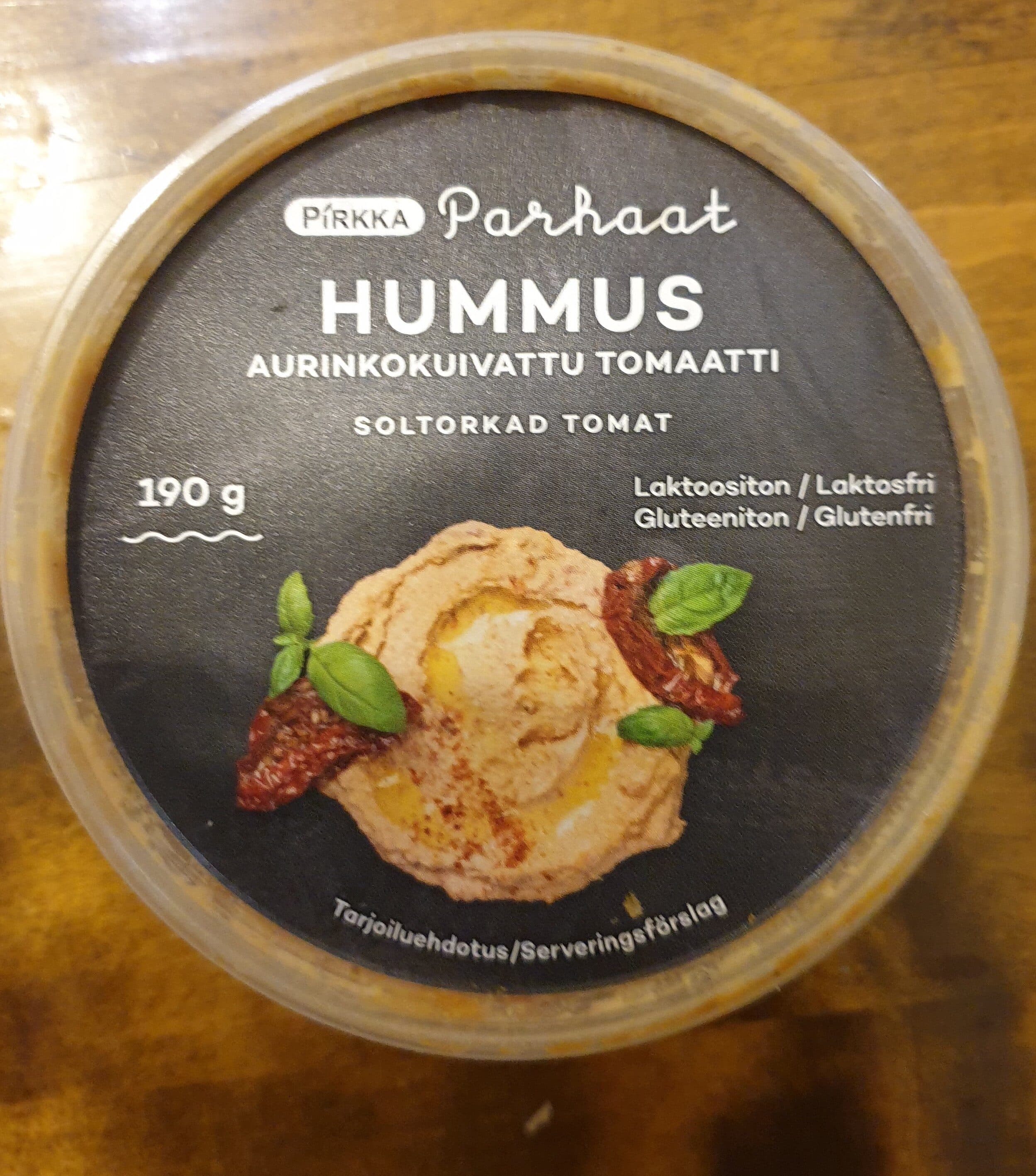 Pirkka Parhaat Hummus aurinkokuivattu tomaatti packshot