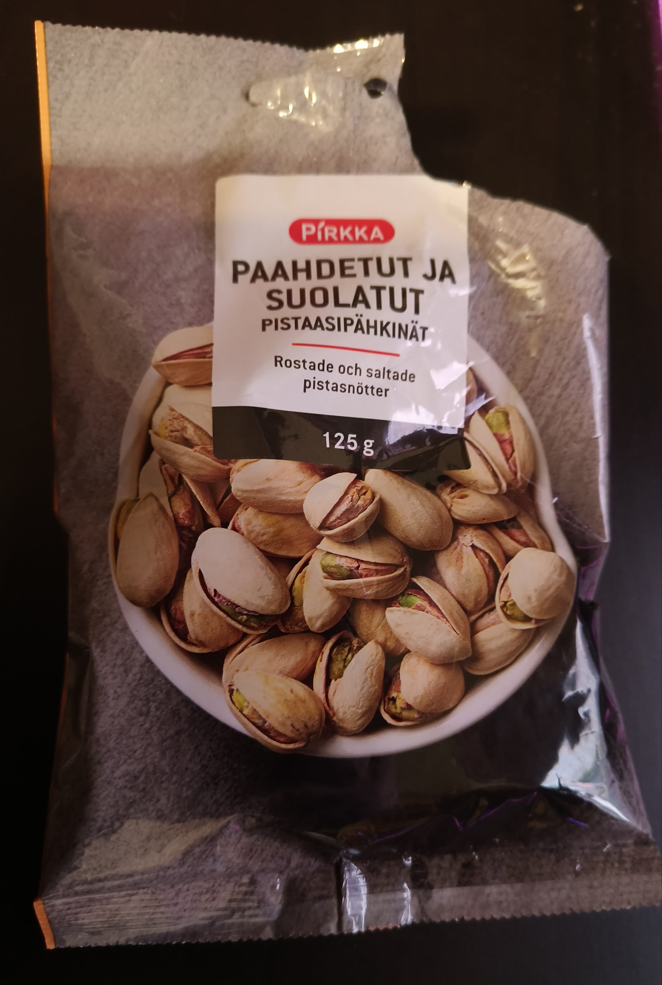 Pirkka Paahdetut ja suolatut pistaasipähkinät packshot