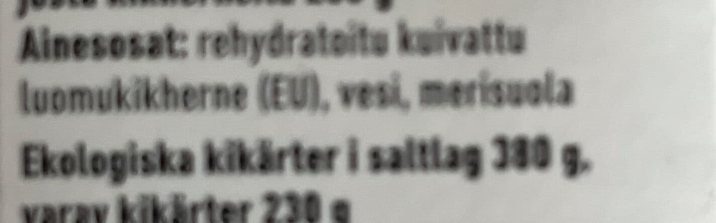 Pirkka Luomu kikherneet suolaliemessä packshot